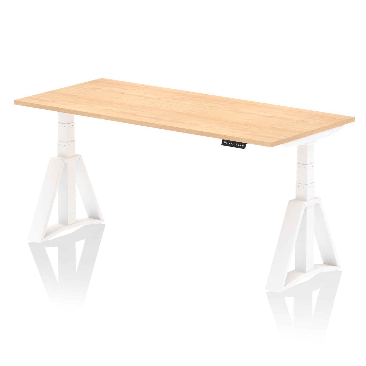 Air Height Adjustable Desk without Cable Ports With Piste Foot - 1200mm, 1400mm, 1600mm or 1800mm - Multiple Colour Options