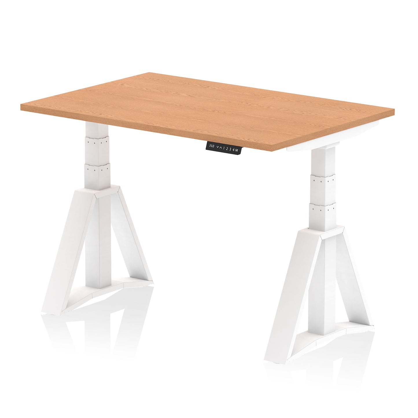 Air Height Adjustable Desk without Cable Ports With Piste Foot - 1200mm, 1400mm, 1600mm or 1800mm - Multiple Colour Options