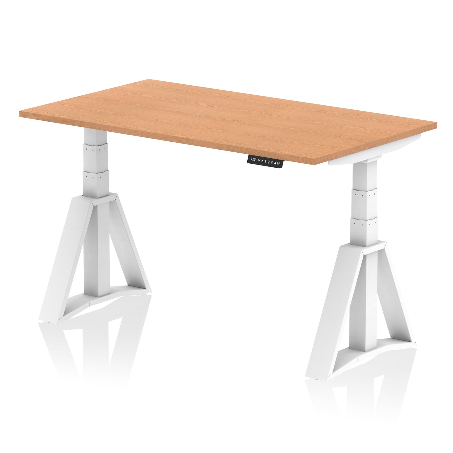 Air Height Adjustable Desk without Cable Ports With Piste Foot - 1200mm, 1400mm, 1600mm or 1800mm - Multiple Colour Options