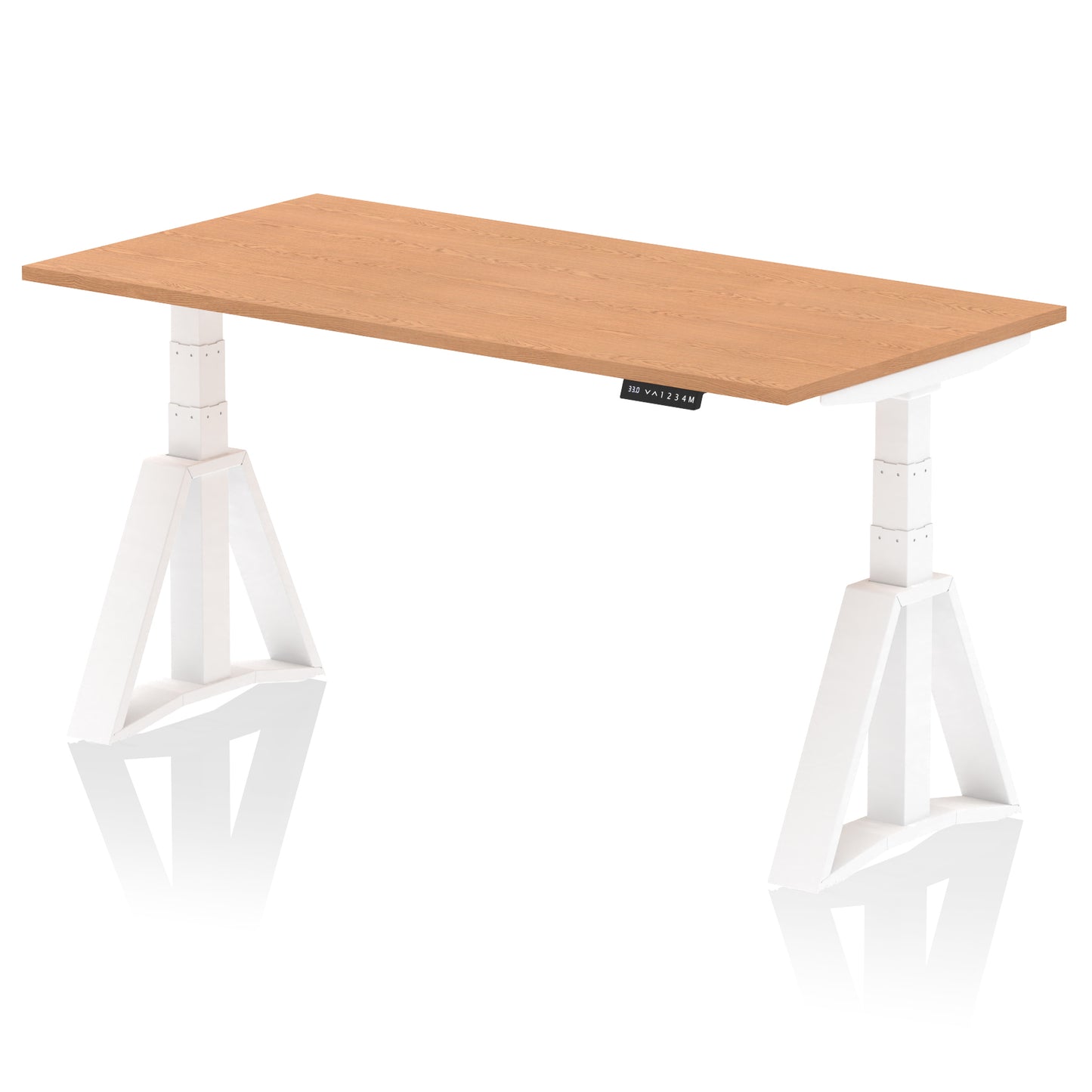 Air Height Adjustable Desk without Cable Ports With Piste Foot - 1200mm, 1400mm, 1600mm or 1800mm - Multiple Colour Options