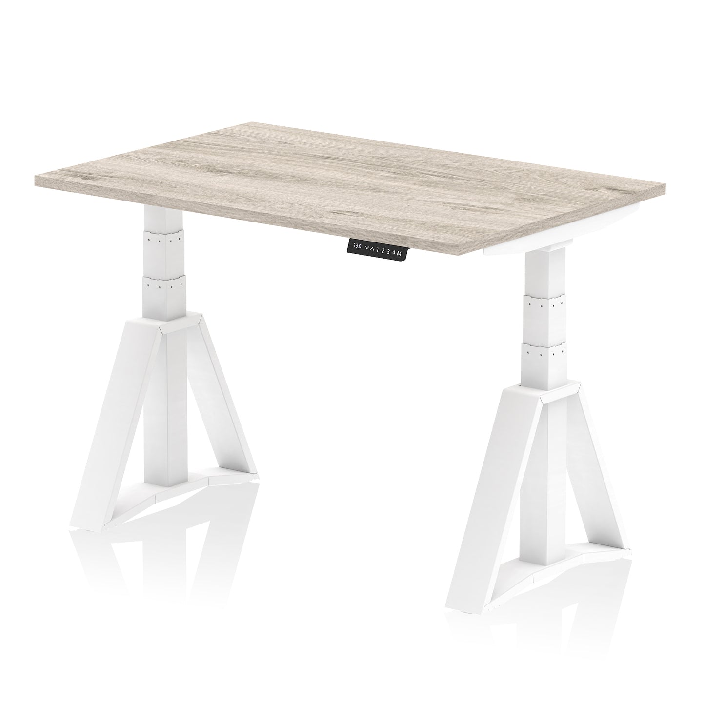 Air Height Adjustable Desk without Cable Ports With Piste Foot - 1200mm, 1400mm, 1600mm or 1800mm - Multiple Colour Options