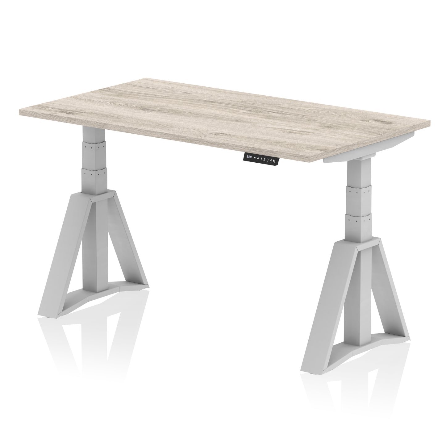 Air Height Adjustable Desk without Cable Ports With Piste Foot - 1200mm, 1400mm, 1600mm or 1800mm - Multiple Colour Options