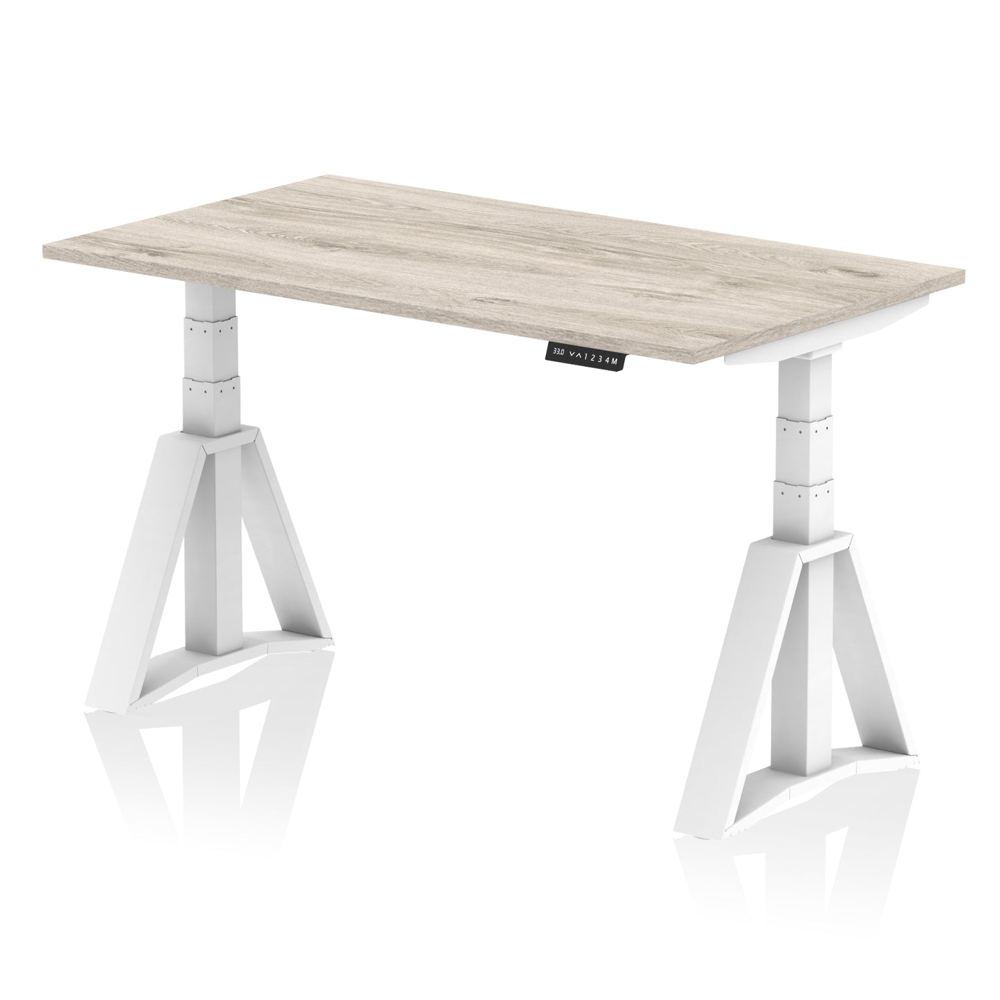 Air Height Adjustable Desk without Cable Ports With Piste Foot - 1200mm, 1400mm, 1600mm or 1800mm - Multiple Colour Options