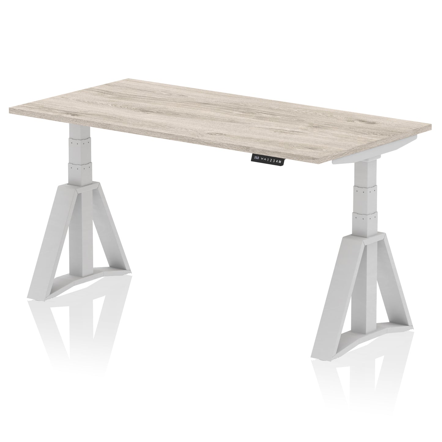 Air Height Adjustable Desk without Cable Ports With Piste Foot - 1200mm, 1400mm, 1600mm or 1800mm - Multiple Colour Options
