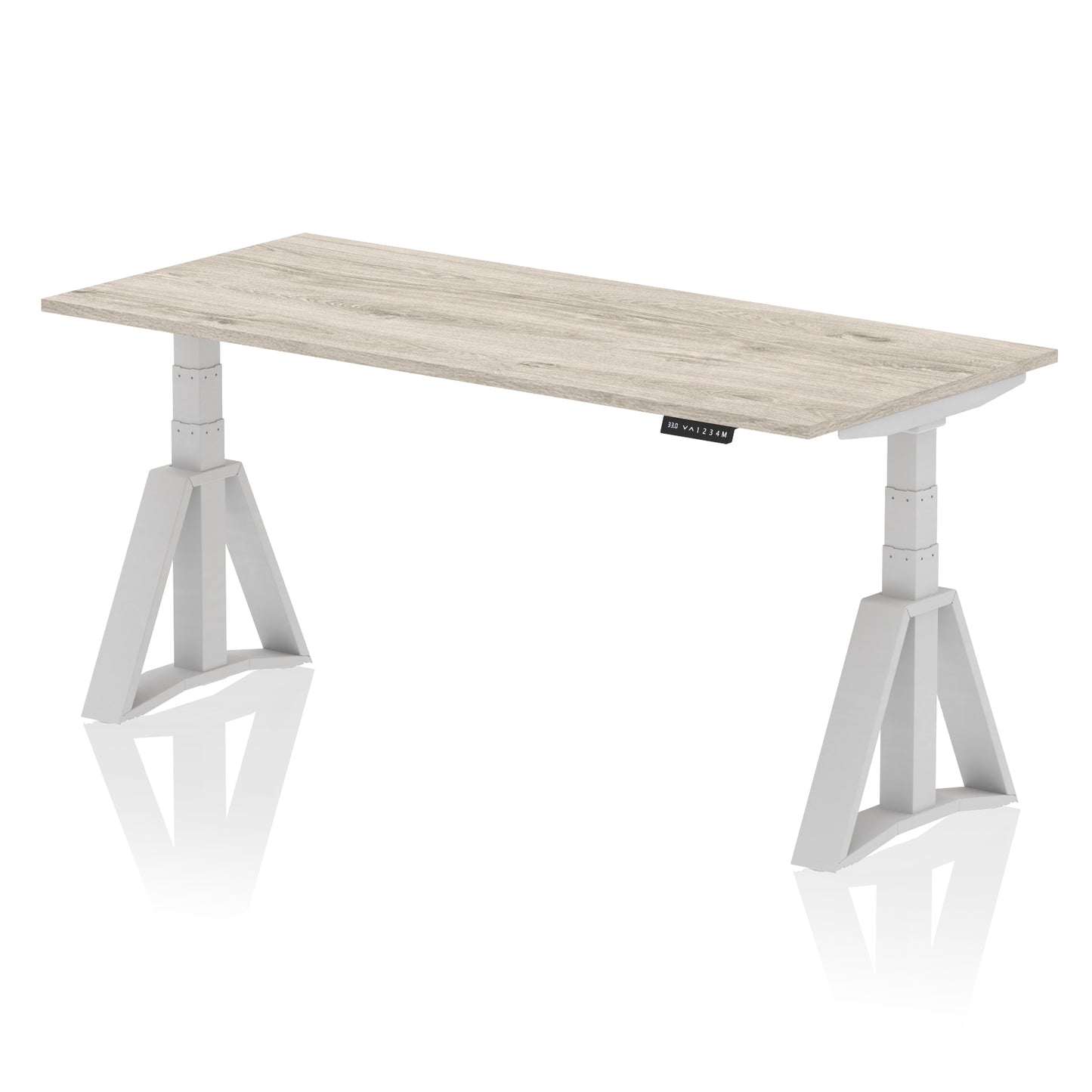 Air Height Adjustable Desk without Cable Ports With Piste Foot - 1200mm, 1400mm, 1600mm or 1800mm - Multiple Colour Options