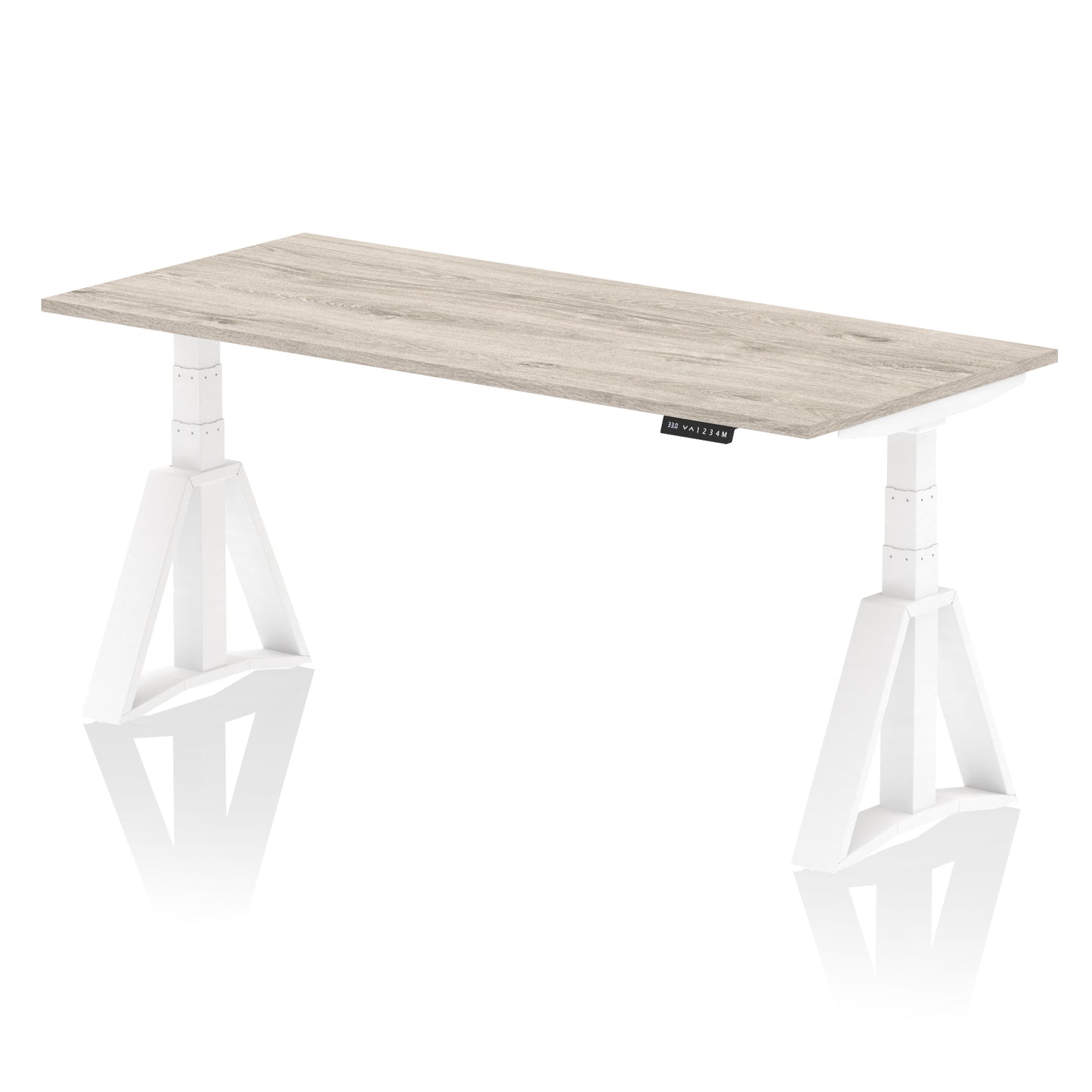 Air Height Adjustable Desk without Cable Ports With Piste Foot - 1200mm, 1400mm, 1600mm or 1800mm - Multiple Colour Options