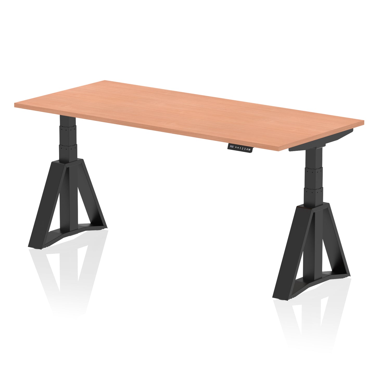 Air Height Adjustable Desk without Cable Ports With Piste Foot - 1200mm, 1400mm, 1600mm or 1800mm - Multiple Colour Options