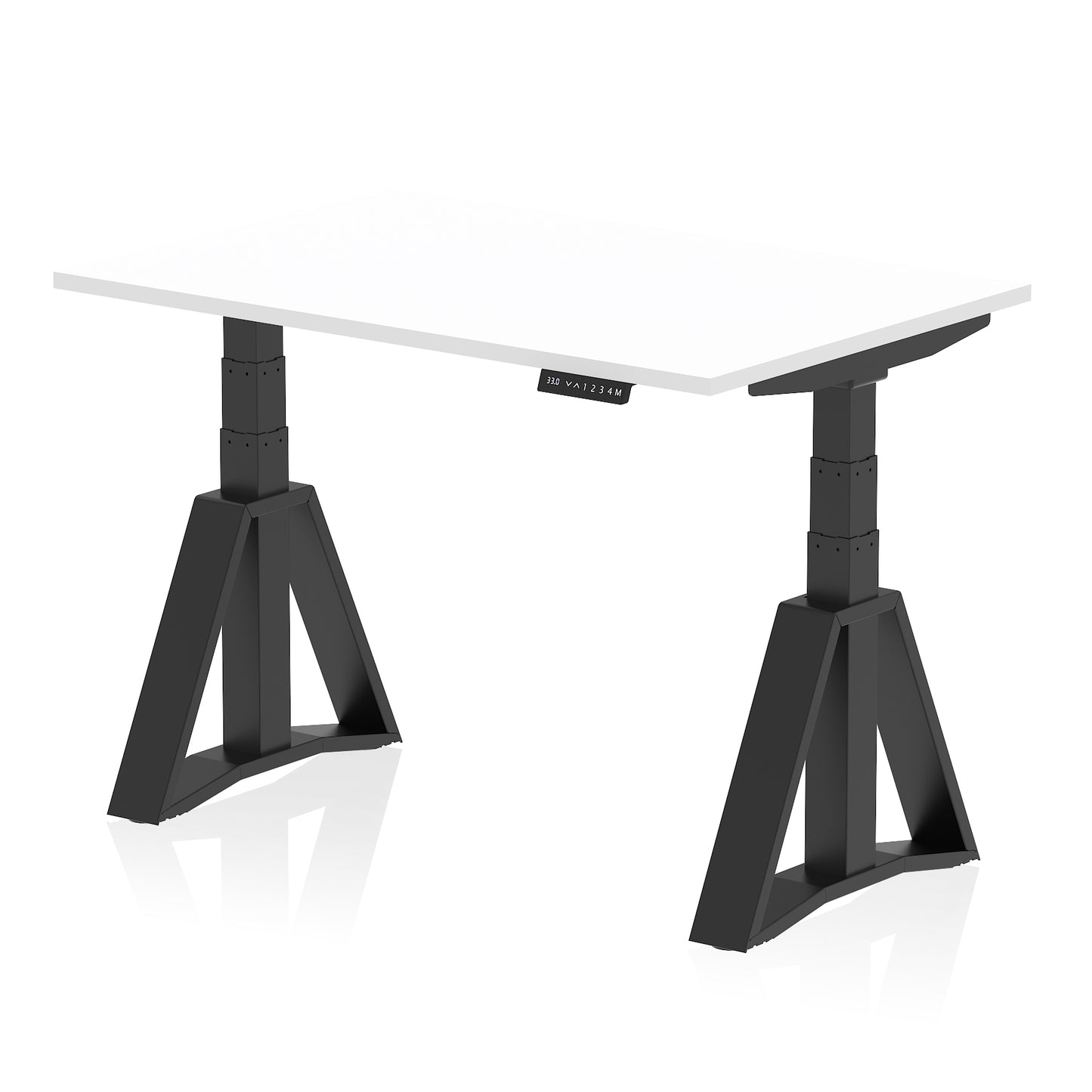 Air Height Adjustable Desk without Cable Ports With Piste Foot - 1200mm, 1400mm, 1600mm or 1800mm - Multiple Colour Options