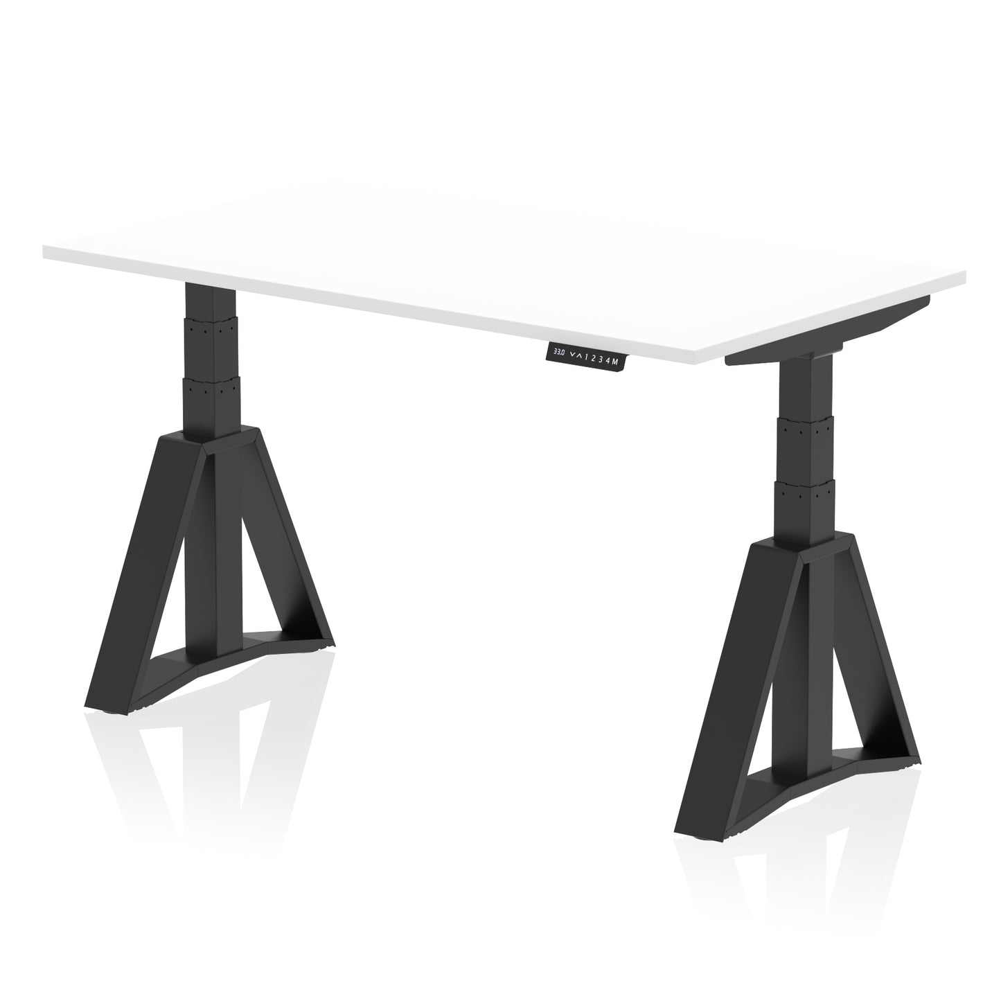 Air Height Adjustable Desk without Cable Ports With Piste Foot - 1200mm, 1400mm, 1600mm or 1800mm - Multiple Colour Options