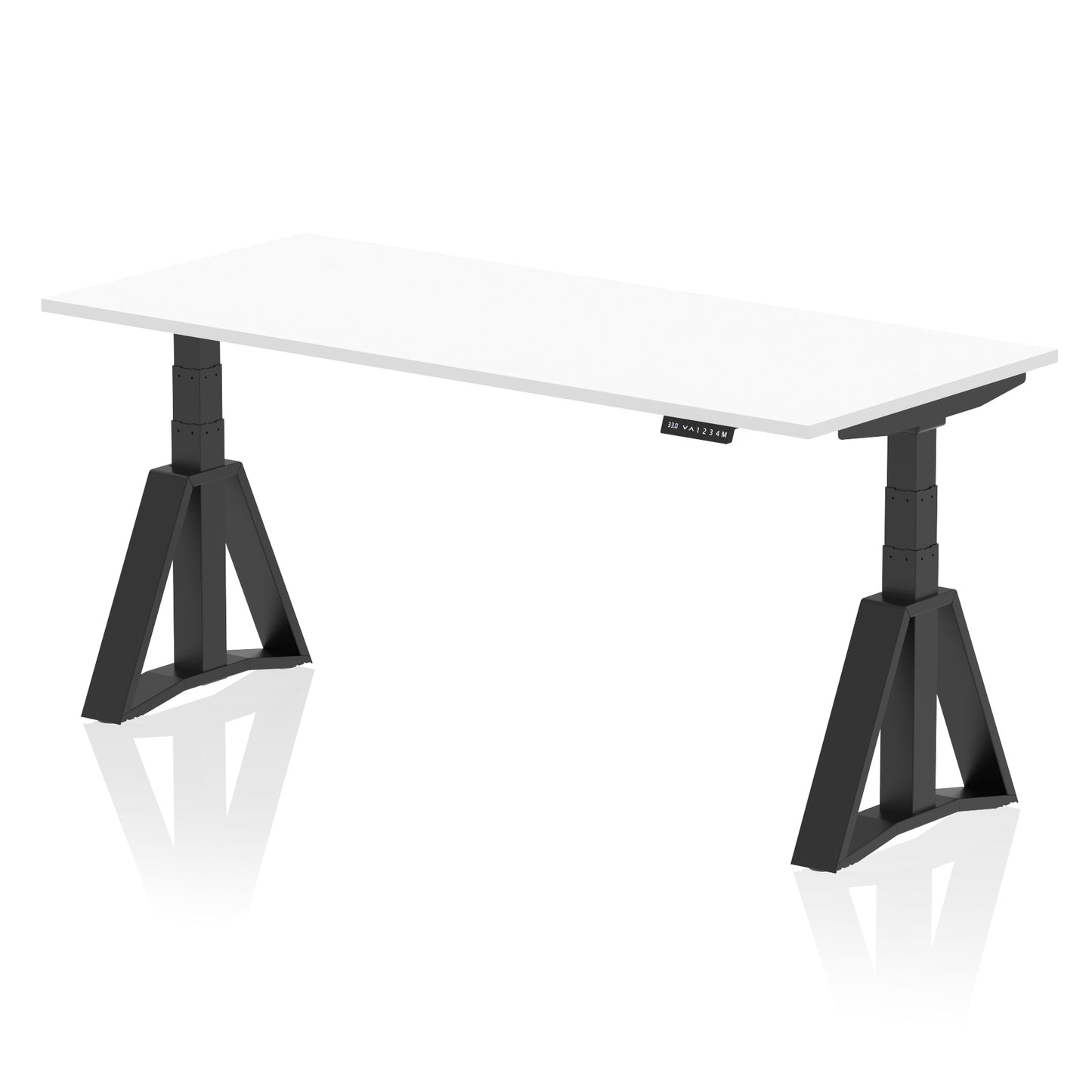 Air Height Adjustable Desk without Cable Ports With Piste Foot - 1200mm, 1400mm, 1600mm or 1800mm - Multiple Colour Options