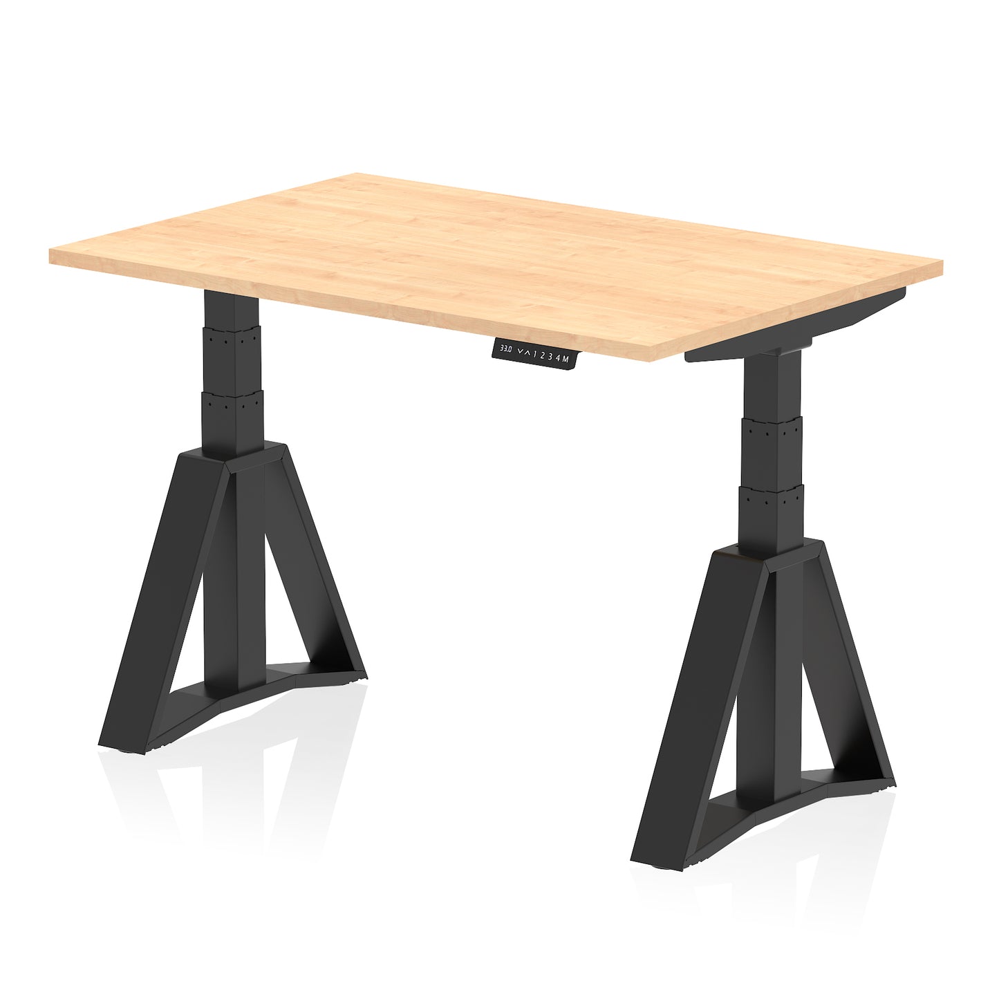 Air Height Adjustable Desk without Cable Ports With Piste Foot - 1200mm, 1400mm, 1600mm or 1800mm - Multiple Colour Options