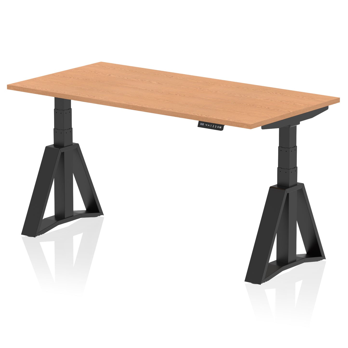 Air Height Adjustable Desk without Cable Ports With Piste Foot - 1200mm, 1400mm, 1600mm or 1800mm - Multiple Colour Options
