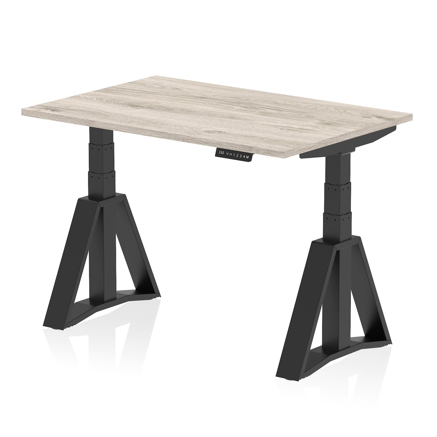 Air Height Adjustable Desk without Cable Ports With Piste Foot - 1200mm, 1400mm, 1600mm or 1800mm - Multiple Colour Options