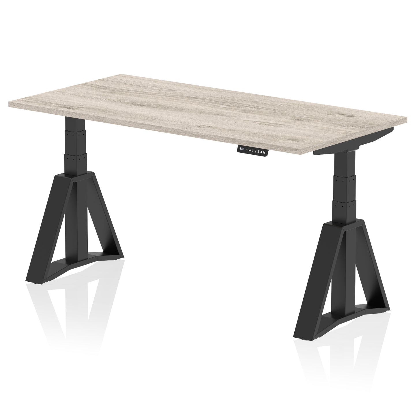 Air Height Adjustable Desk without Cable Ports With Piste Foot - 1200mm, 1400mm, 1600mm or 1800mm - Multiple Colour Options