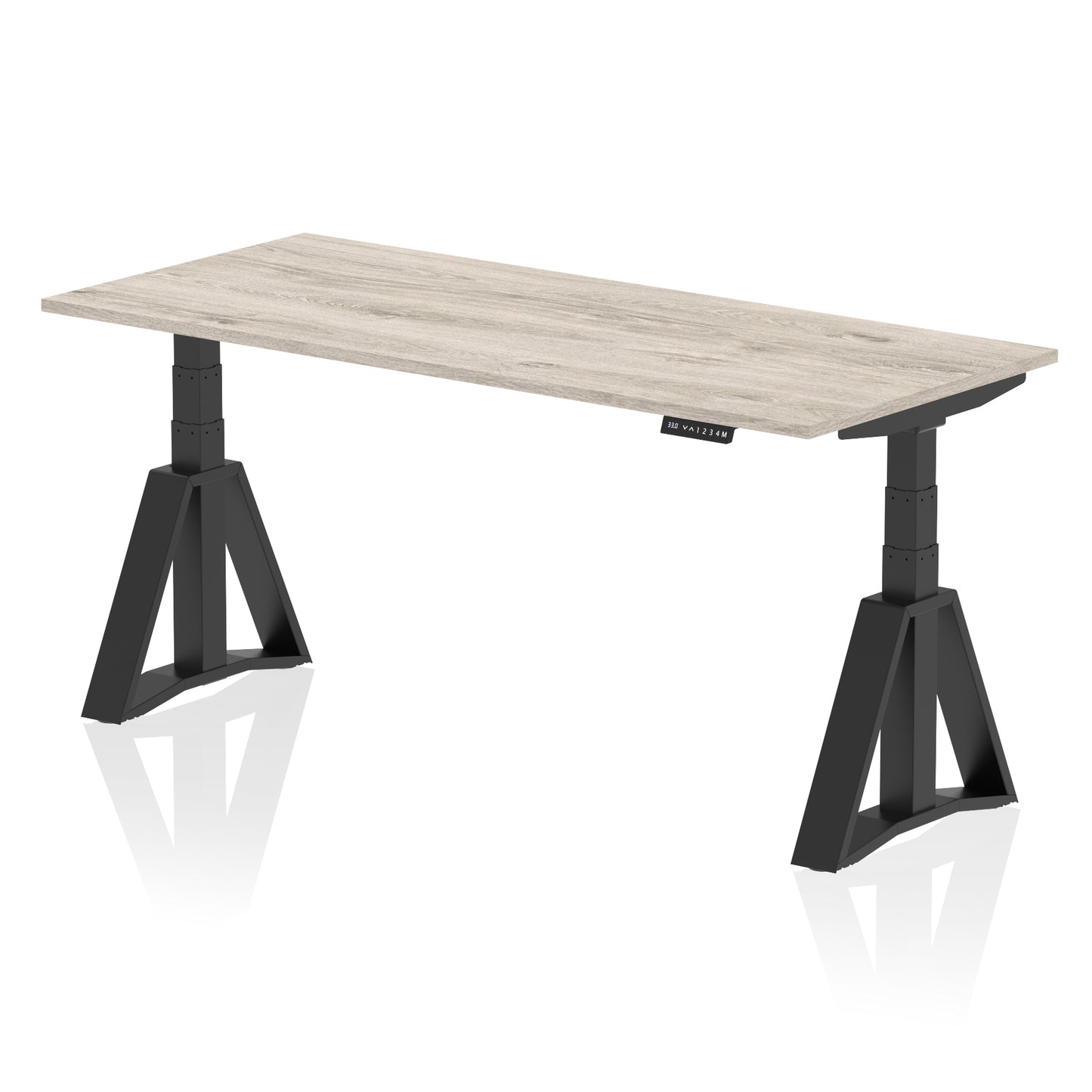 Air Height Adjustable Desk without Cable Ports With Piste Foot - 1200mm, 1400mm, 1600mm or 1800mm - Multiple Colour Options