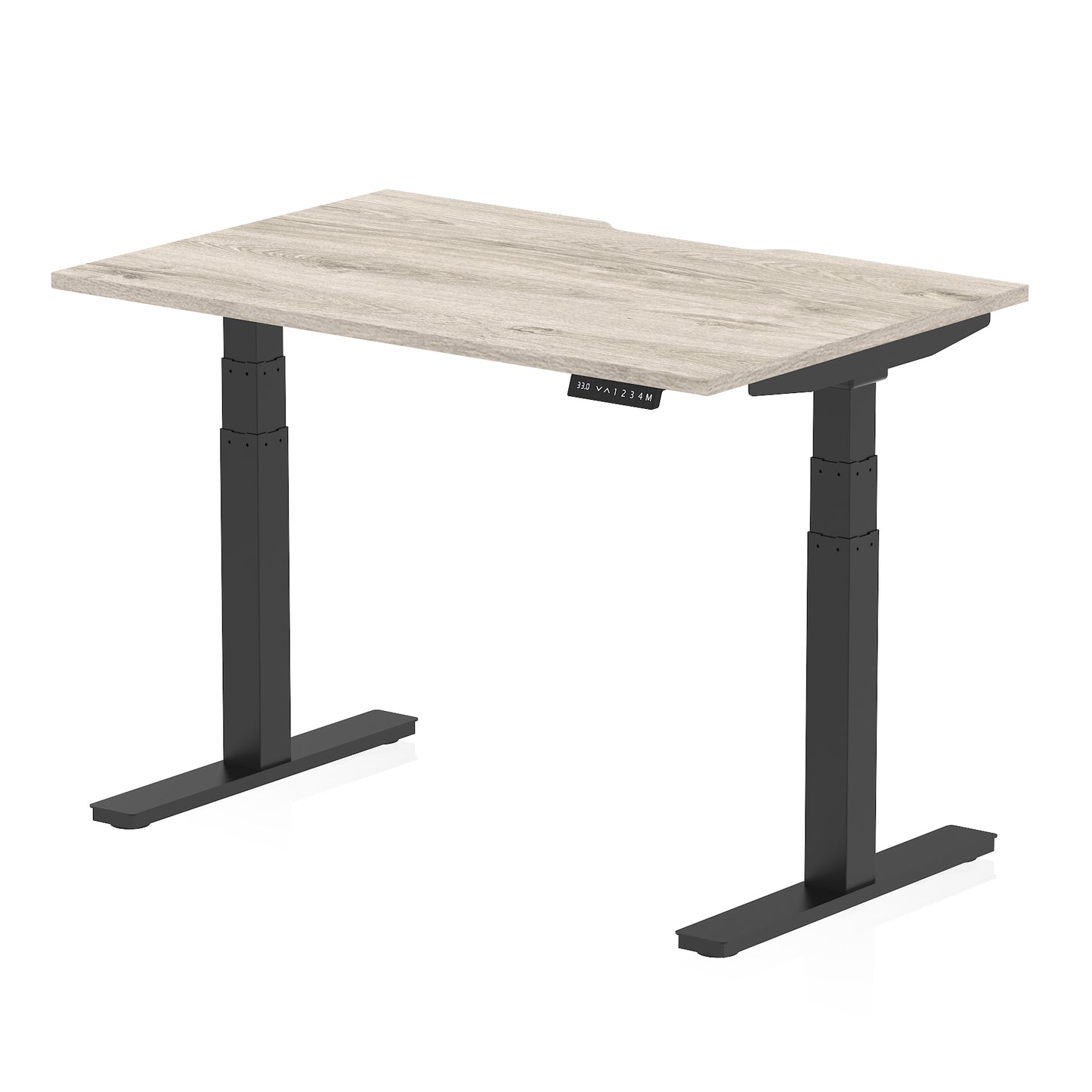 Air Scalloped Edge Height Adjustable Office Desk - 1200mm, 1400mm, 1600mm - Multiple Colour Options Available