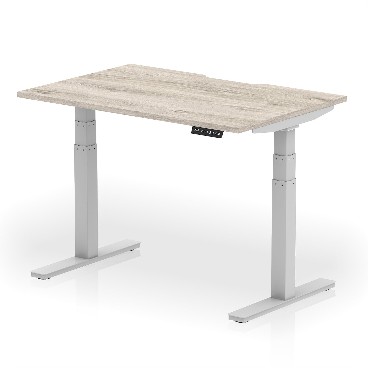 Air Scalloped Edge Height Adjustable Office Desk - 1200mm, 1400mm, 1600mm - Multiple Colour Options Available