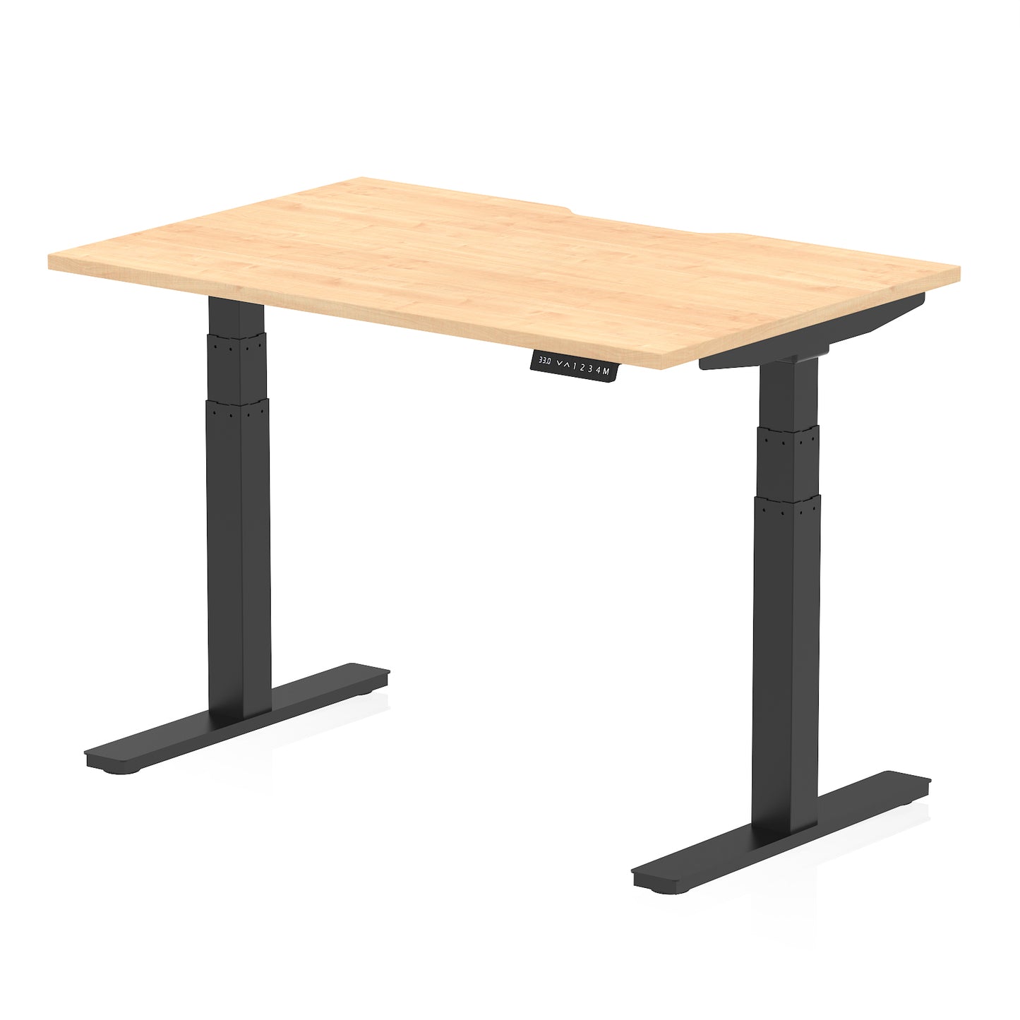 Air Scalloped Edge Height Adjustable Office Desk - 1200mm, 1400mm, 1600mm - Multiple Colour Options Available