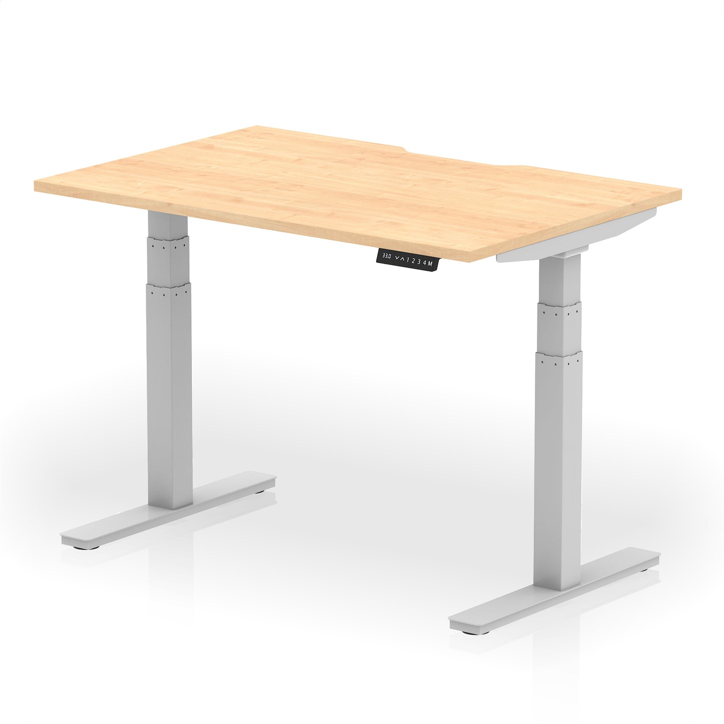 Air Scalloped Edge Height Adjustable Office Desk - 1200mm, 1400mm, 1600mm - Multiple Colour Options Available