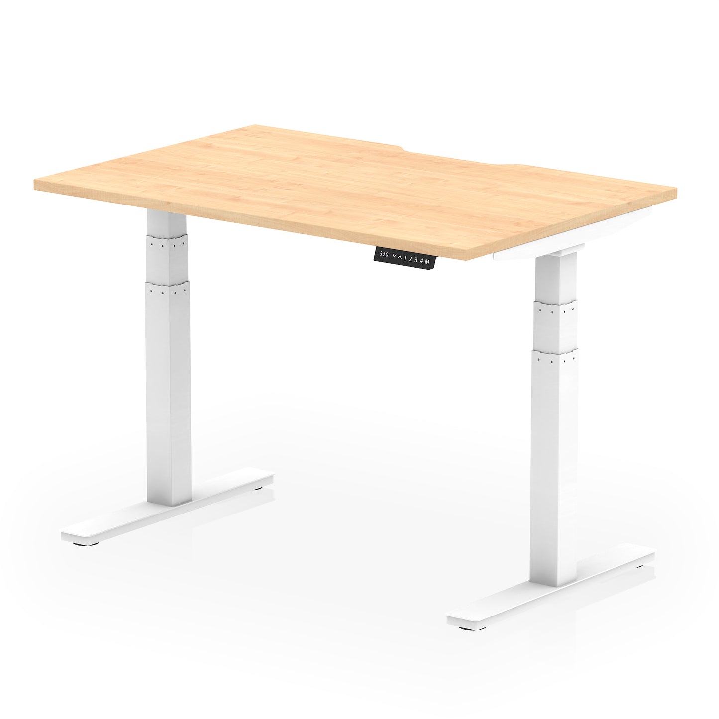 Air Scalloped Edge Height Adjustable Office Desk - 1200mm, 1400mm, 1600mm - Multiple Colour Options Available