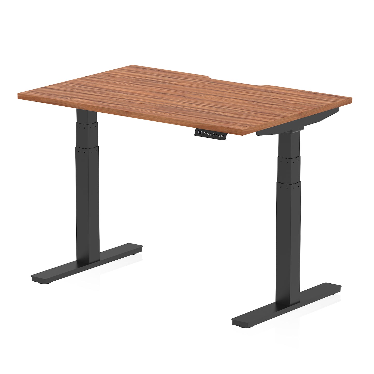 Air Scalloped Edge Height Adjustable Office Desk - 1200mm, 1400mm, 1600mm - Multiple Colour Options Available