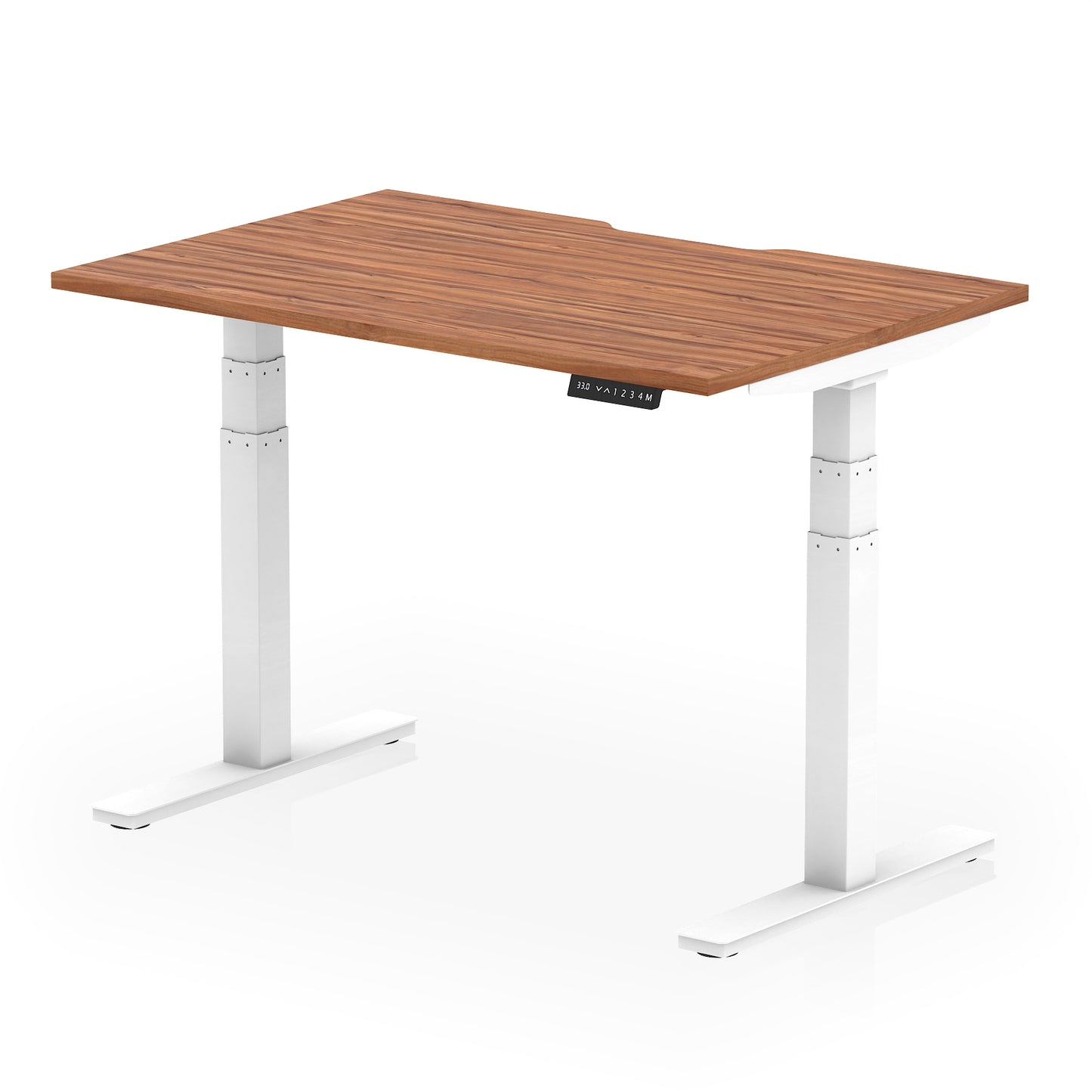 Air Scalloped Edge Height Adjustable Office Desk - 1200mm, 1400mm, 1600mm - Multiple Colour Options Available