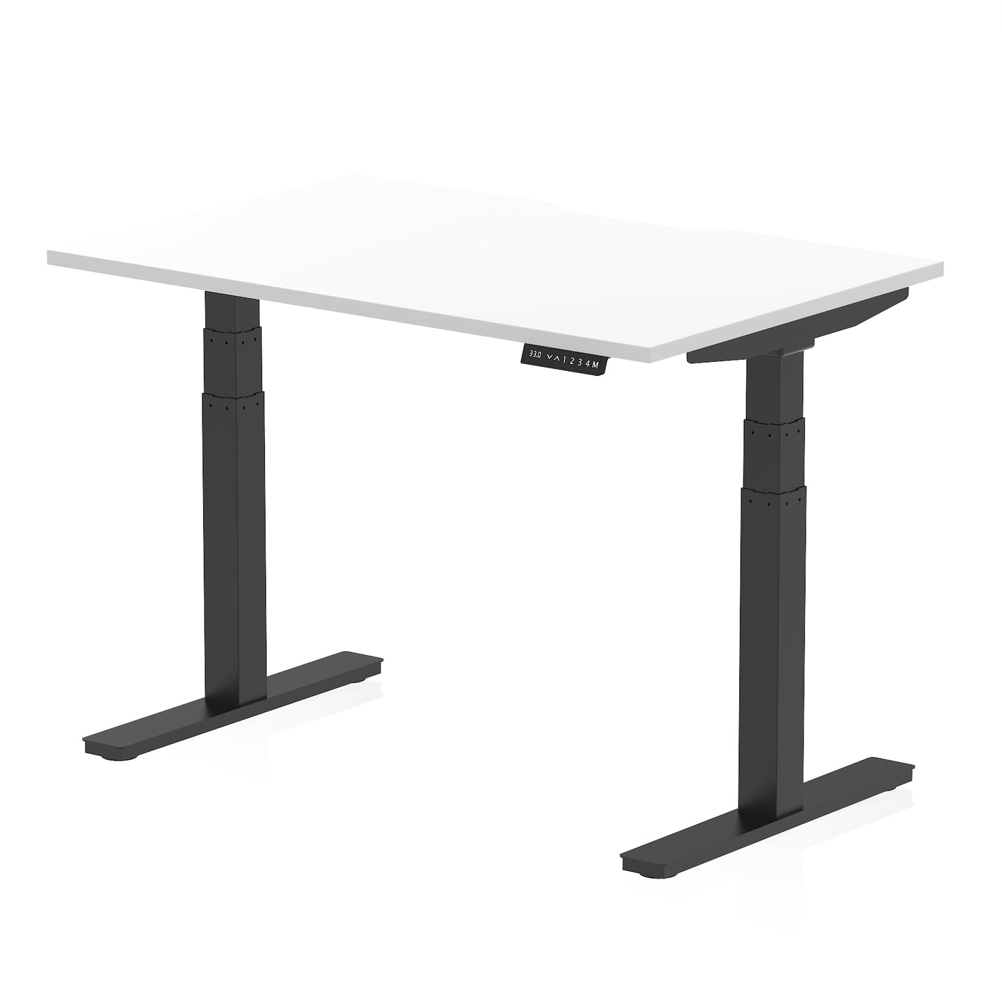 Air Scalloped Edge Height Adjustable Office Desk - 1200mm, 1400mm, 1600mm - Multiple Colour Options Available