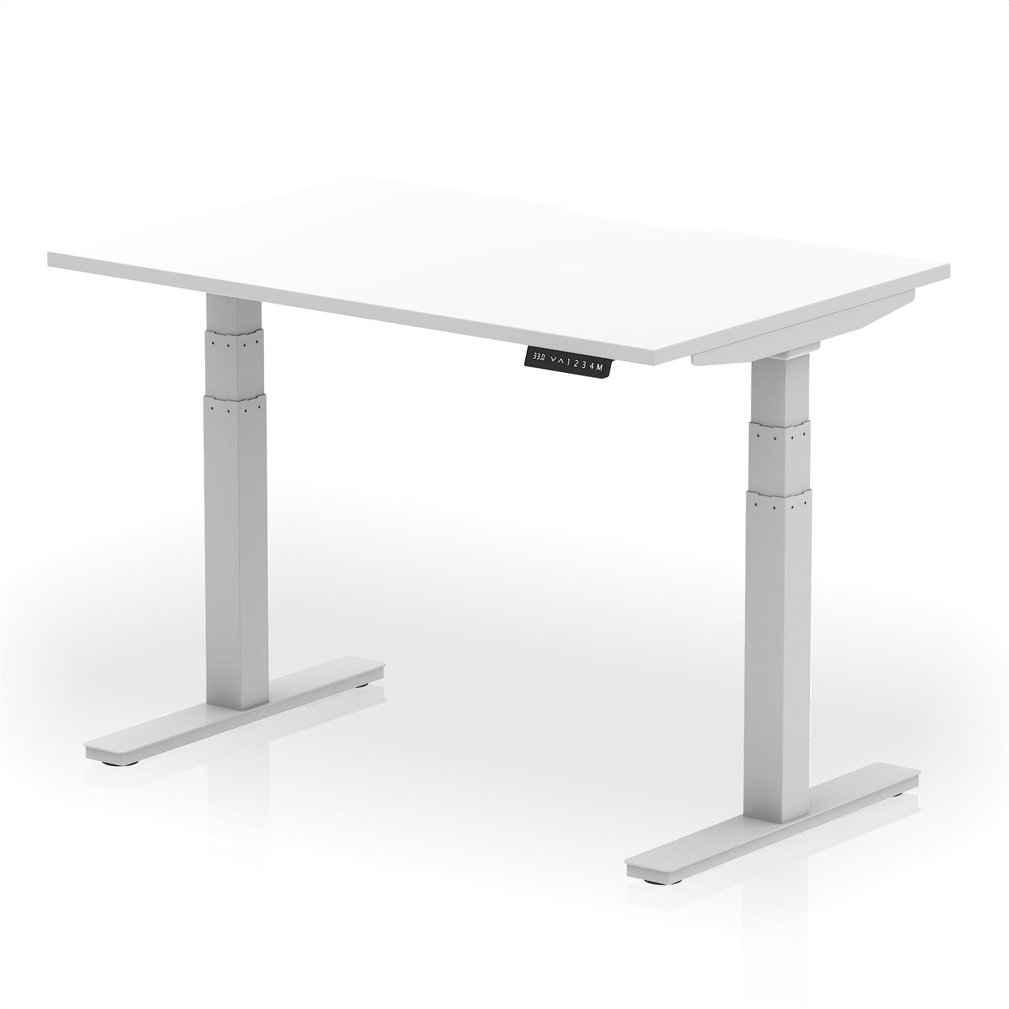 Air Scalloped Edge Height Adjustable Office Desk - 1200mm, 1400mm, 1600mm - Multiple Colour Options Available