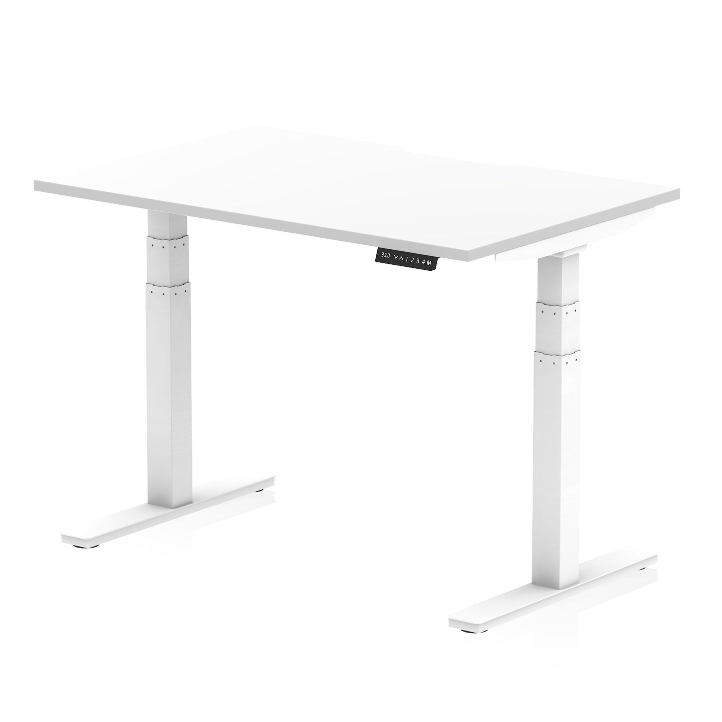 Air Scalloped Edge Height Adjustable Office Desk - 1200mm, 1400mm, 1600mm - Multiple Colour Options Available