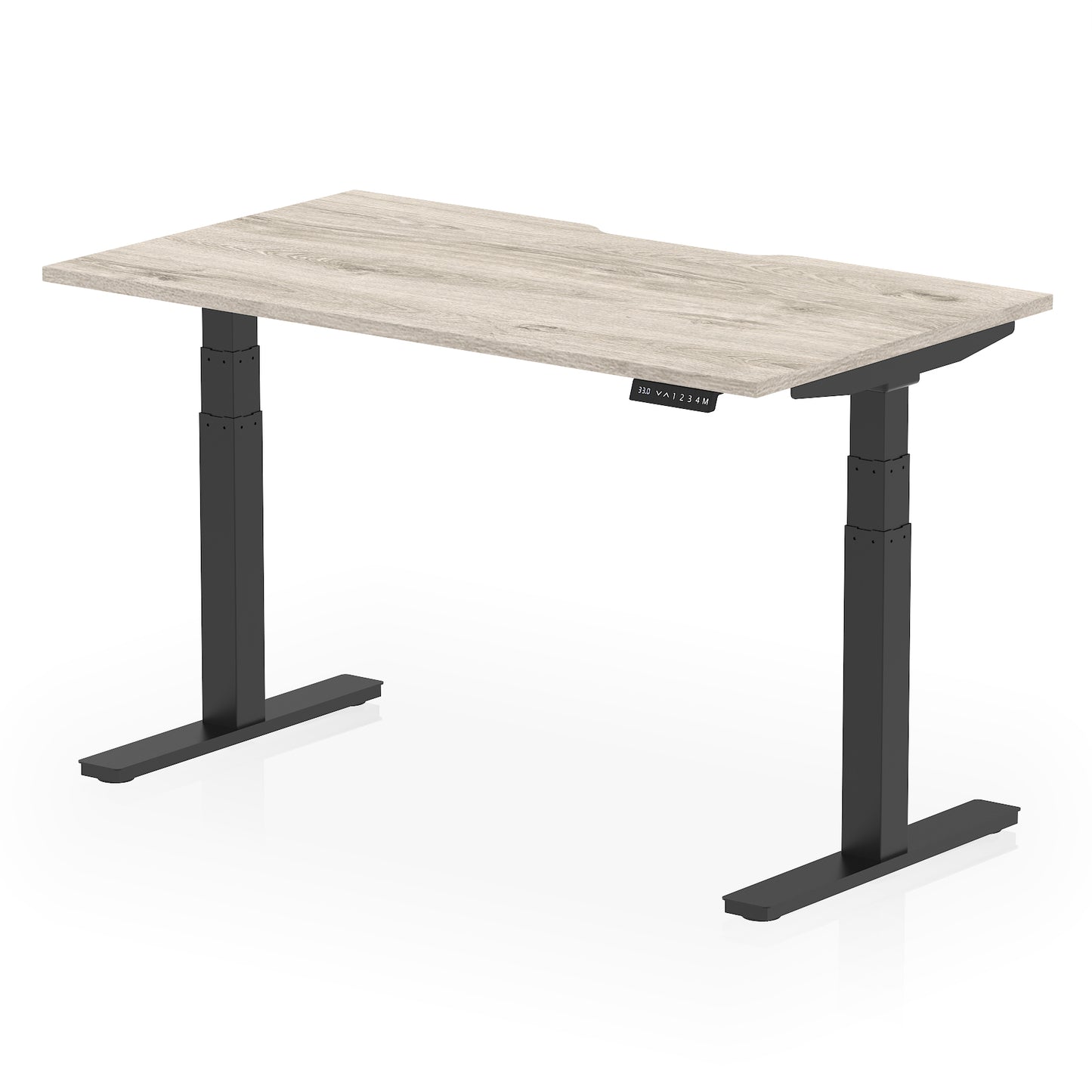 Air Scalloped Edge Height Adjustable Office Desk - 1200mm, 1400mm, 1600mm - Multiple Colour Options Available