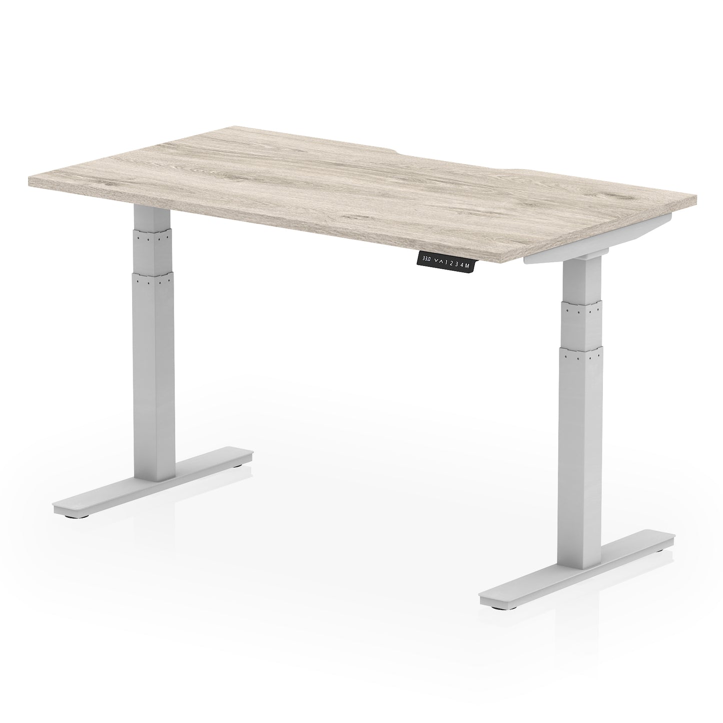 Air Scalloped Edge Height Adjustable Office Desk - 1200mm, 1400mm, 1600mm - Multiple Colour Options Available
