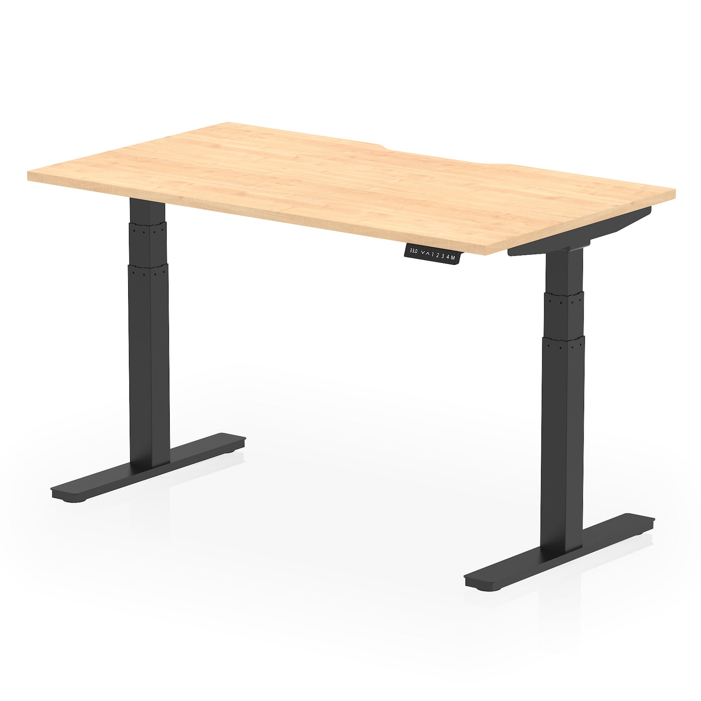 Air Scalloped Edge Height Adjustable Office Desk - 1200mm, 1400mm, 1600mm - Multiple Colour Options Available