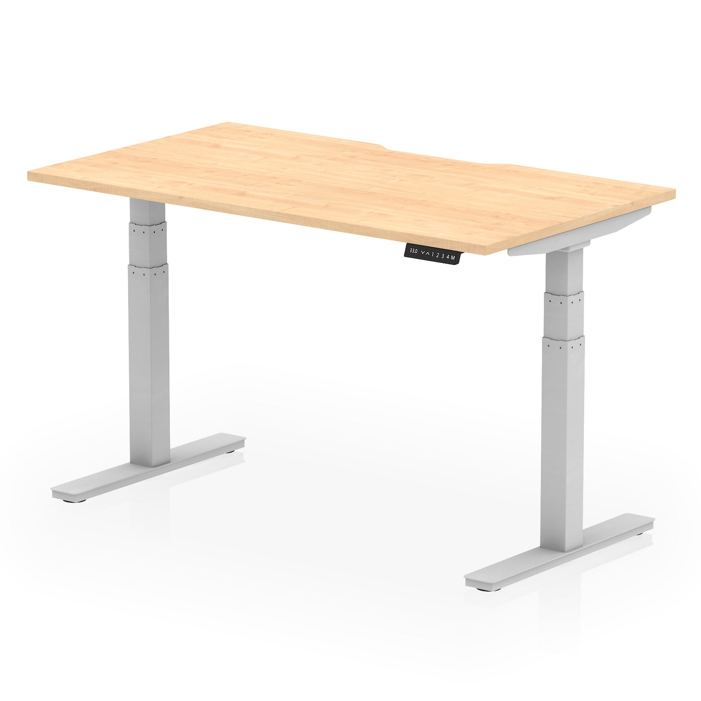 Air Scalloped Edge Height Adjustable Office Desk - 1200mm, 1400mm, 1600mm - Multiple Colour Options Available