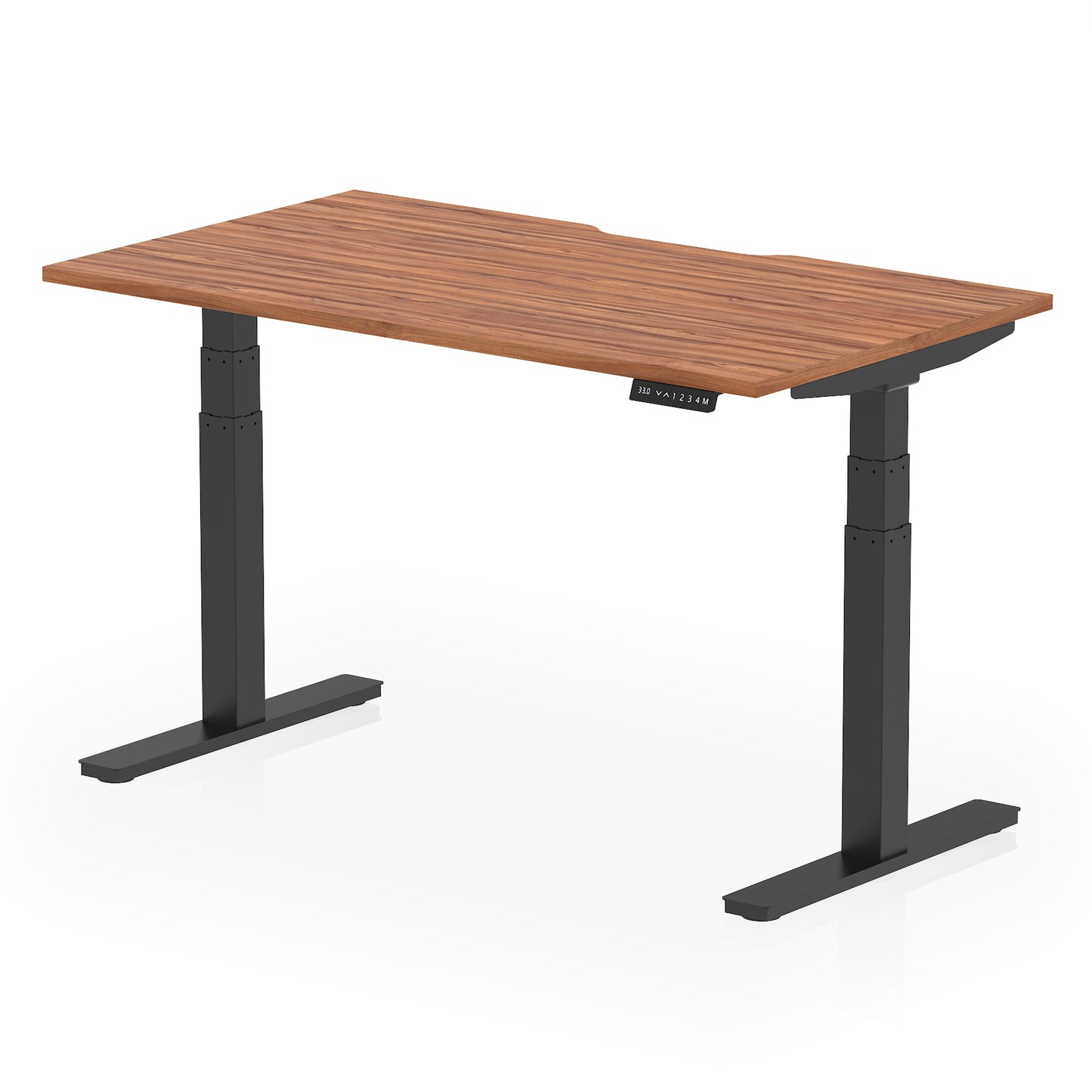 Air Scalloped Edge Height Adjustable Office Desk - 1200mm, 1400mm, 1600mm - Multiple Colour Options Available