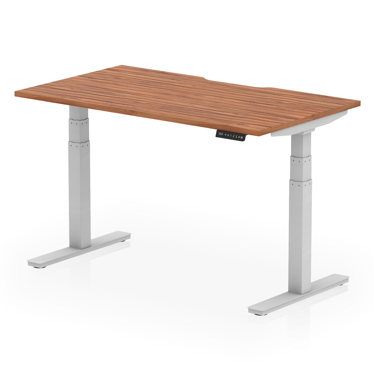 Air Scalloped Edge Height Adjustable Office Desk - 1200mm, 1400mm, 1600mm - Multiple Colour Options Available