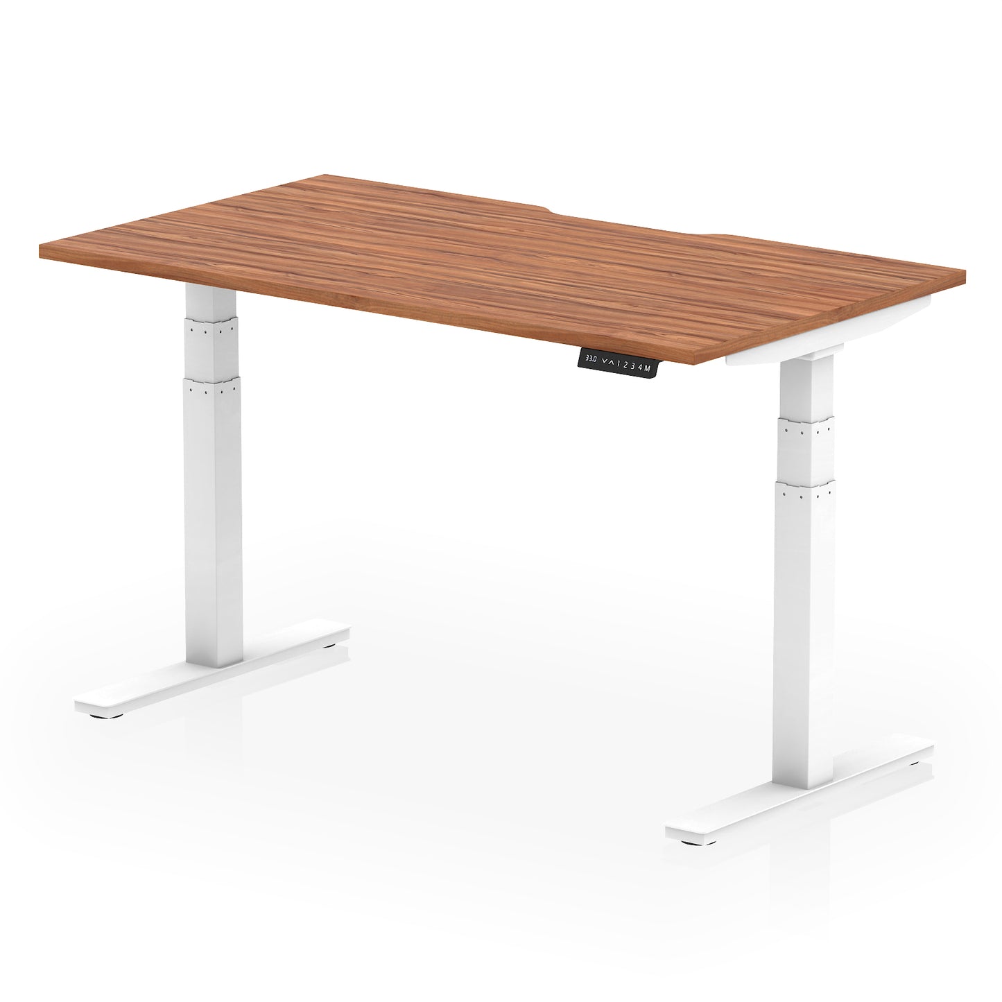 Air Scalloped Edge Height Adjustable Office Desk - 1200mm, 1400mm, 1600mm - Multiple Colour Options Available