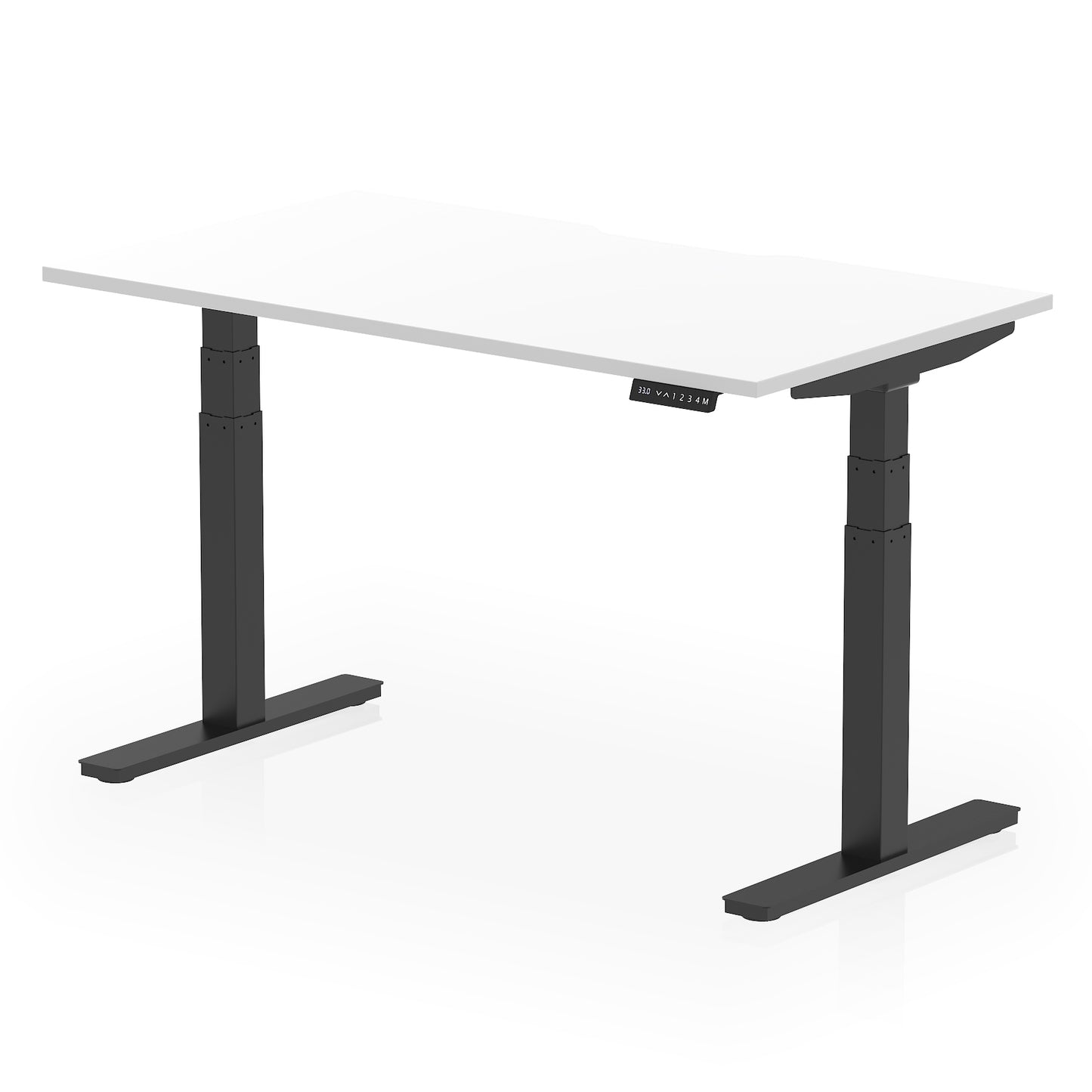 Air Scalloped Edge Height Adjustable Office Desk - 1200mm, 1400mm, 1600mm - Multiple Colour Options Available