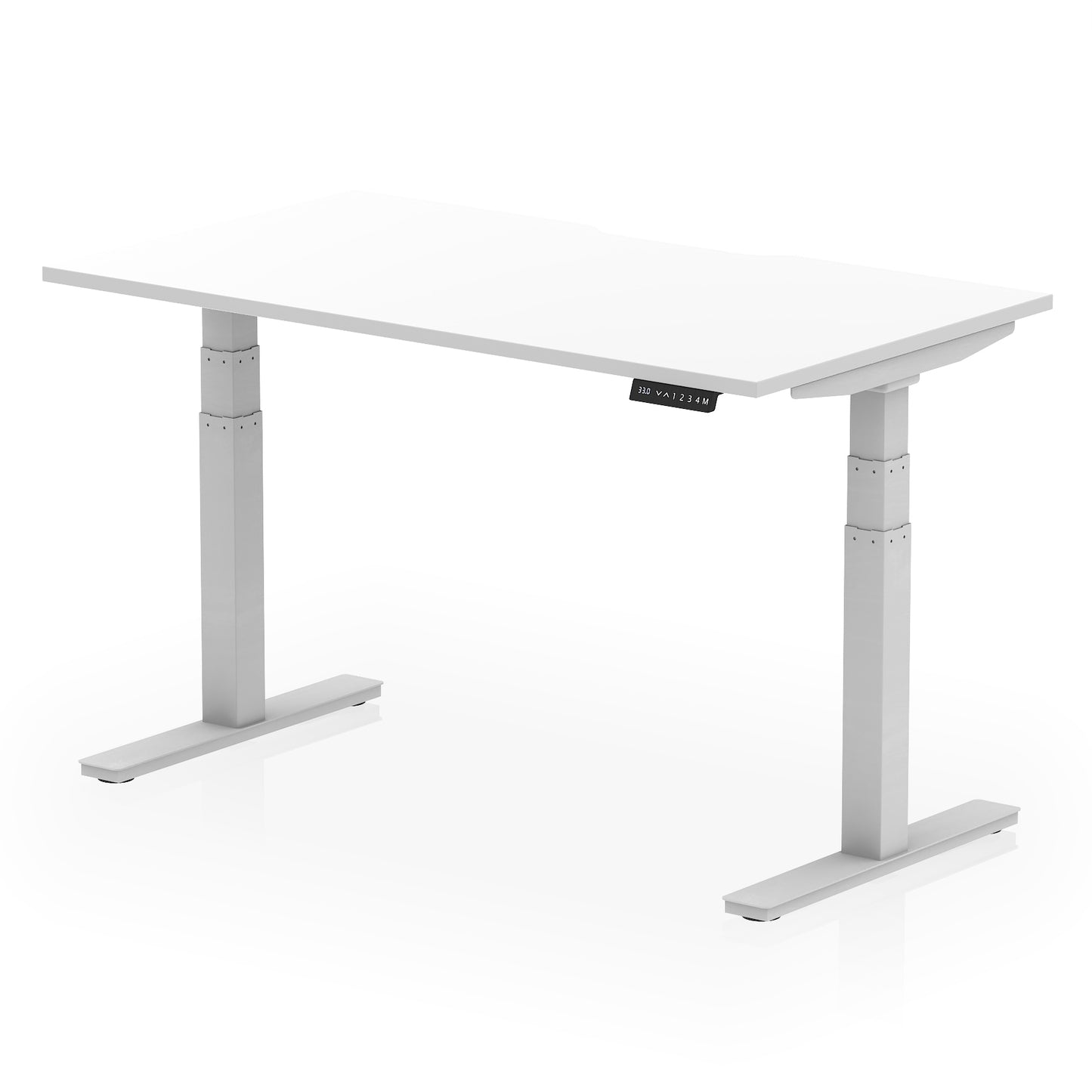 Air Scalloped Edge Height Adjustable Office Desk - 1200mm, 1400mm, 1600mm - Multiple Colour Options Available