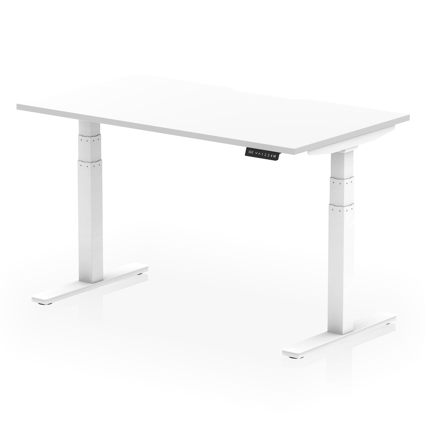 Air Scalloped Edge Height Adjustable Office Desk - 1200mm, 1400mm, 1600mm - Multiple Colour Options Available