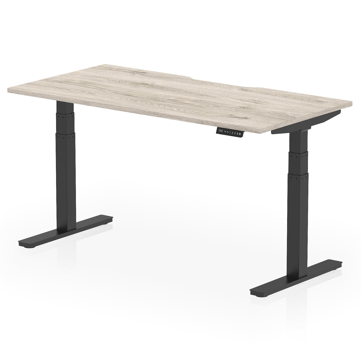 Air Scalloped Edge Height Adjustable Office Desk - 1200mm, 1400mm, 1600mm - Multiple Colour Options Available