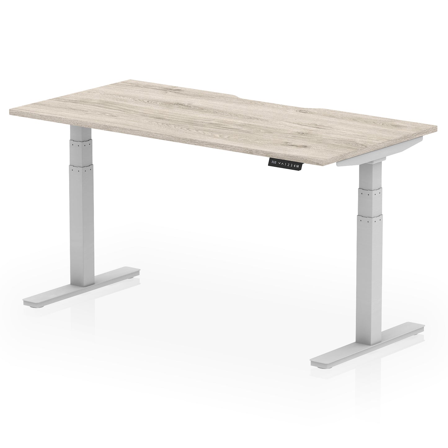 Air Scalloped Edge Height Adjustable Office Desk - 1200mm, 1400mm, 1600mm - Multiple Colour Options Available