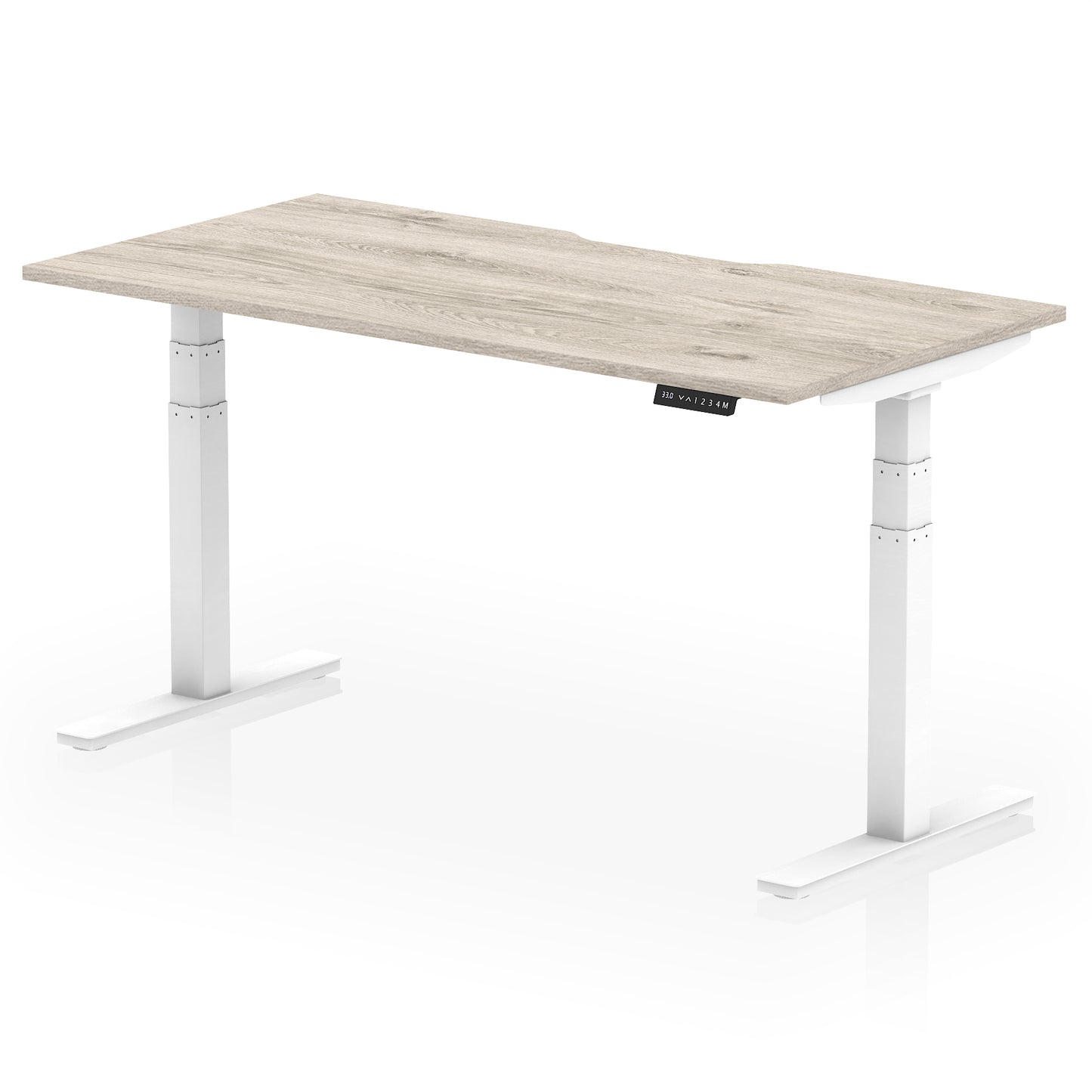 Air Scalloped Edge Height Adjustable Office Desk - 1200mm, 1400mm, 1600mm - Multiple Colour Options Available