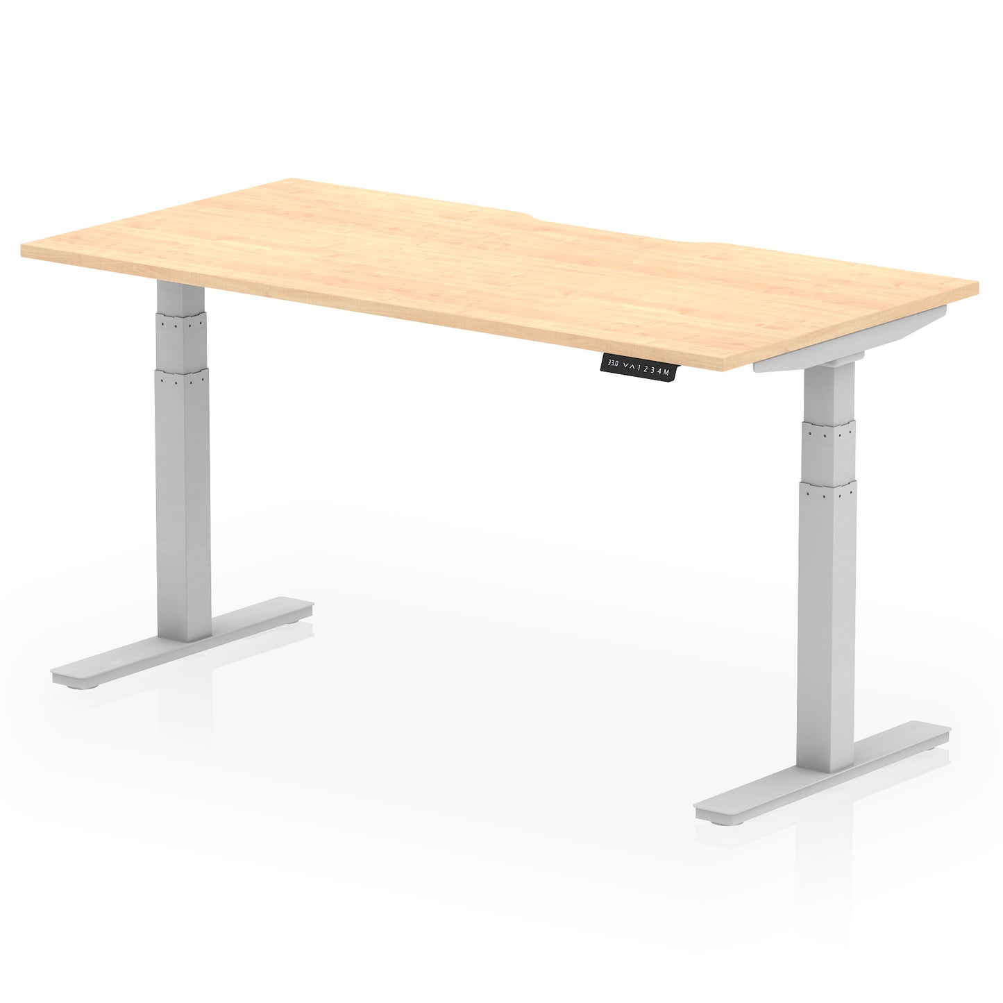 Air Scalloped Edge Height Adjustable Office Desk - 1200mm, 1400mm, 1600mm - Multiple Colour Options Available