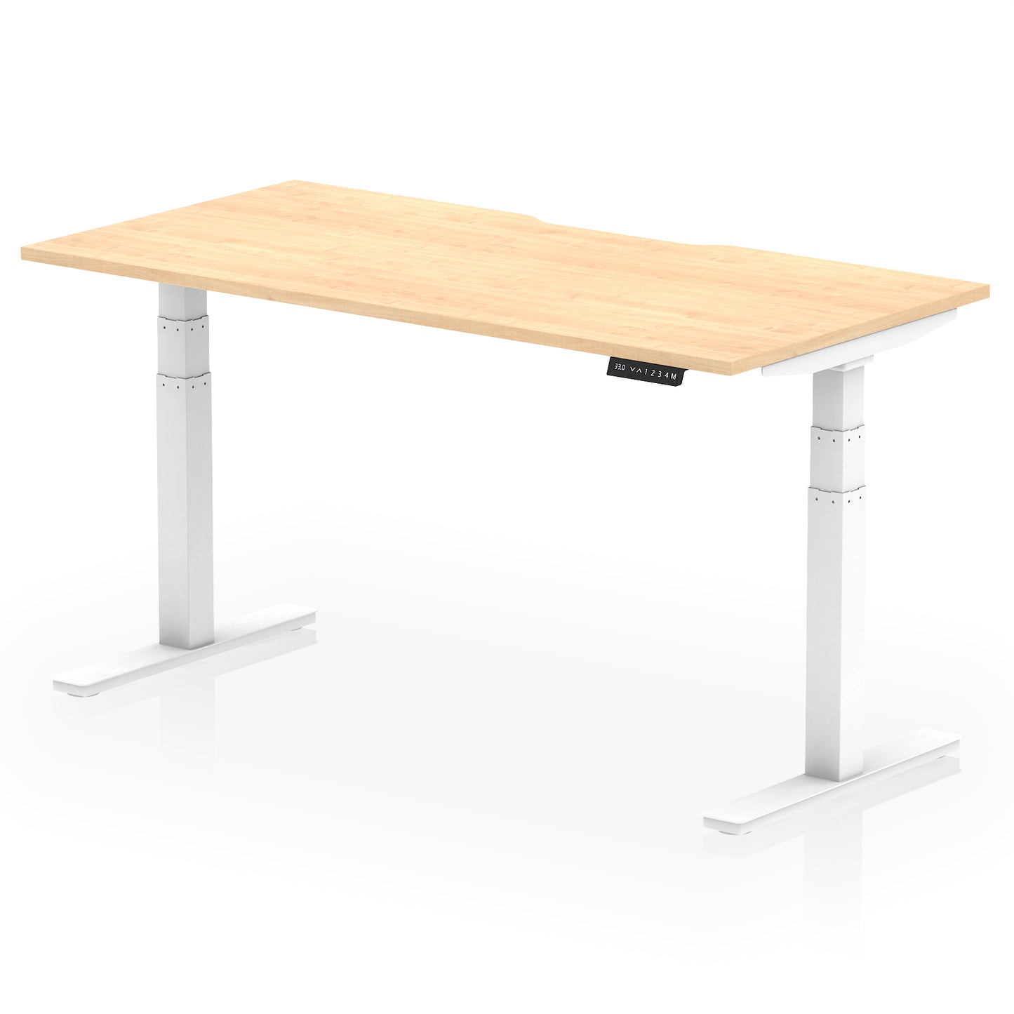 Air Scalloped Edge Height Adjustable Office Desk - 1200mm, 1400mm, 1600mm - Multiple Colour Options Available