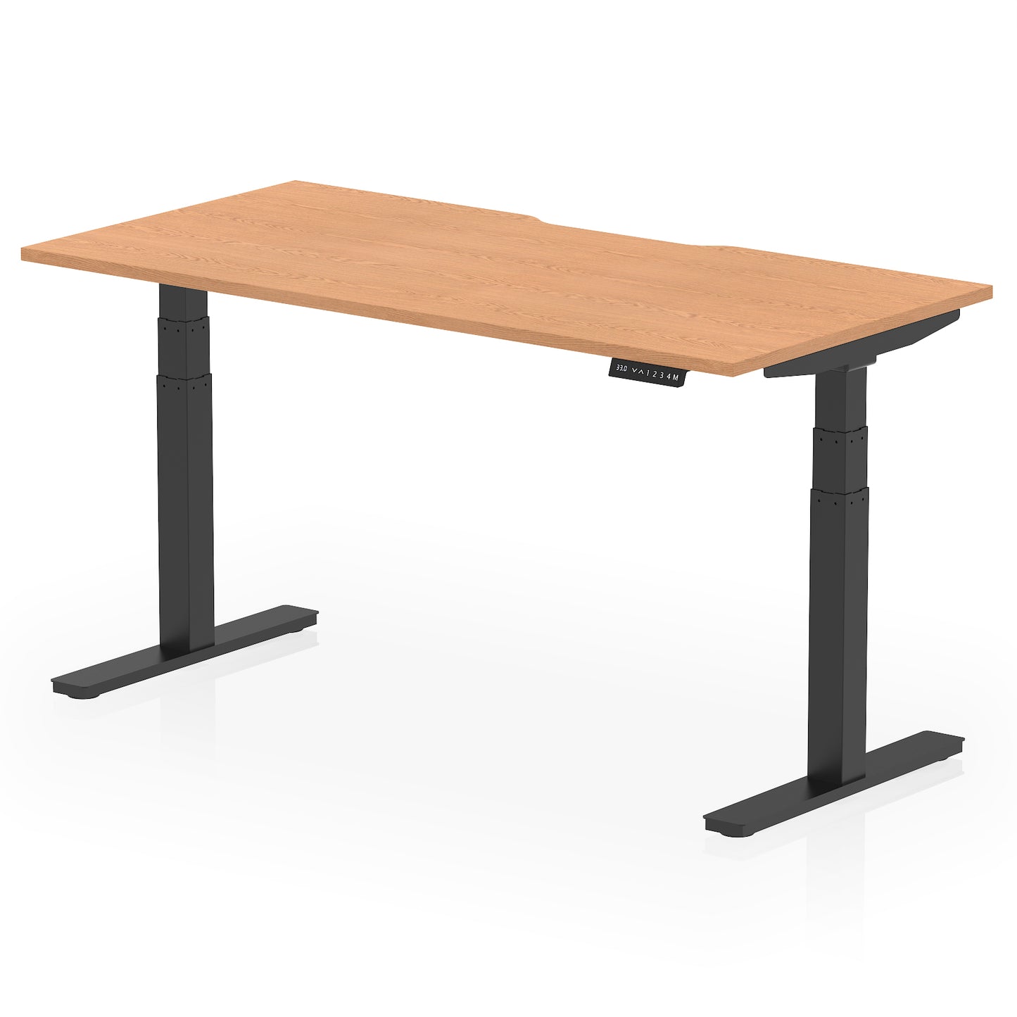 Air Scalloped Edge Height Adjustable Office Desk - 1200mm, 1400mm, 1600mm - Multiple Colour Options Available