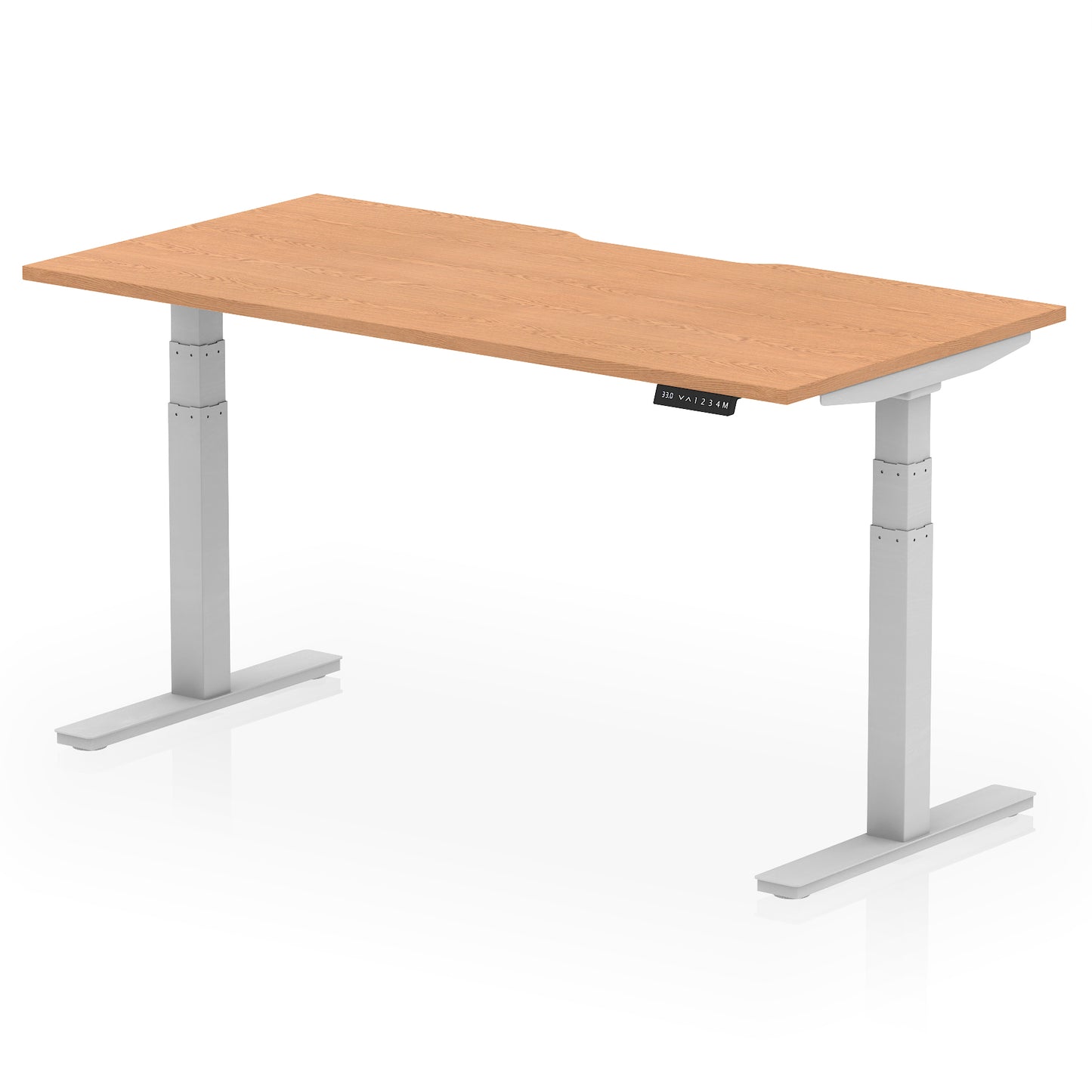 Air Scalloped Edge Height Adjustable Office Desk - 1200mm, 1400mm, 1600mm - Multiple Colour Options Available