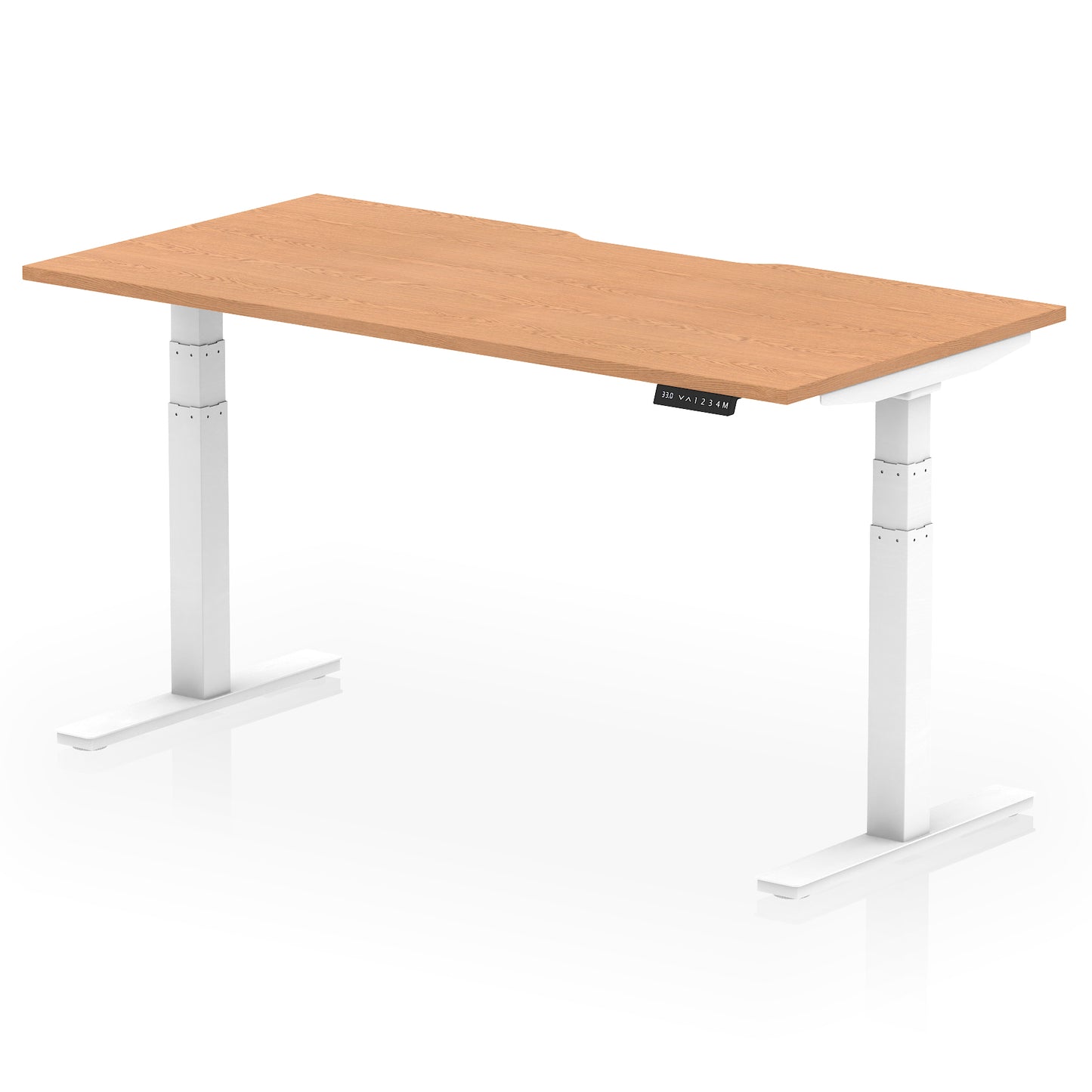 Air Scalloped Edge Height Adjustable Office Desk - 1200mm, 1400mm, 1600mm - Multiple Colour Options Available
