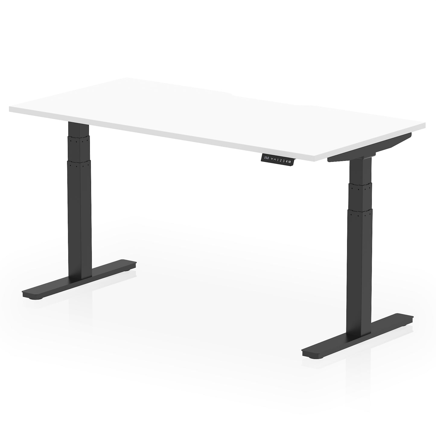 Air Scalloped Edge Height Adjustable Office Desk - 1200mm, 1400mm, 1600mm - Multiple Colour Options Available