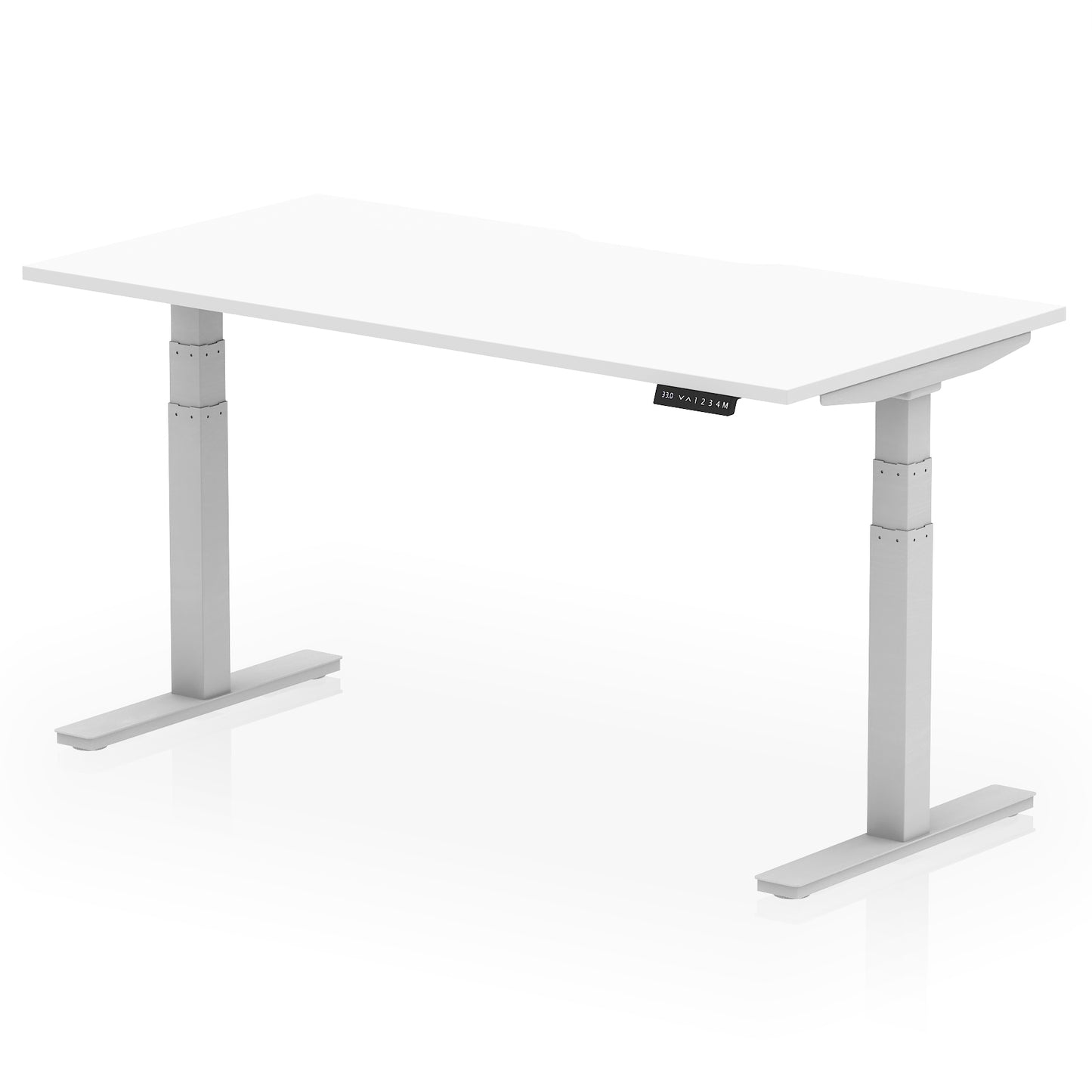 Air Scalloped Edge Height Adjustable Office Desk - 1200mm, 1400mm, 1600mm - Multiple Colour Options Available