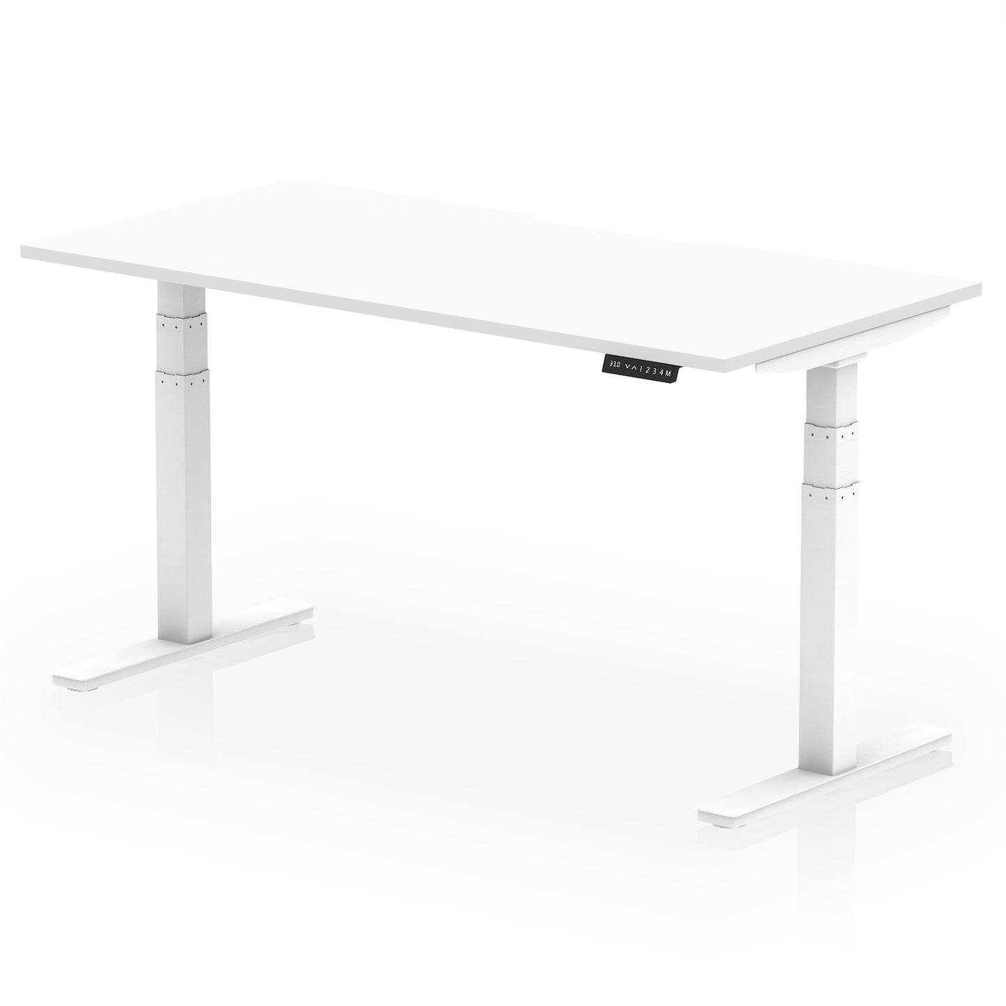 Air Scalloped Edge Height Adjustable Office Desk - 1200mm, 1400mm, 1600mm - Multiple Colour Options Available